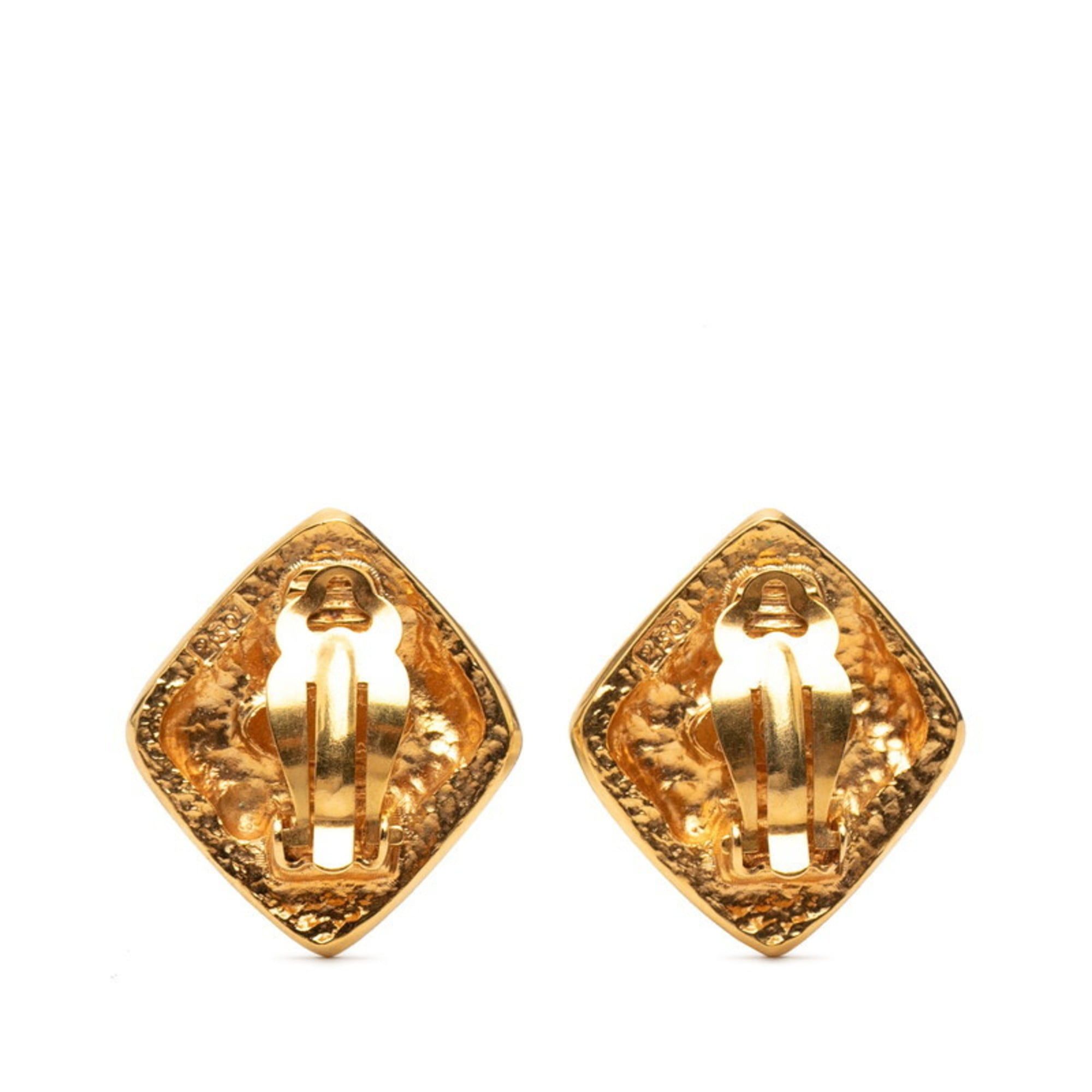 Chanel Chanel Coco Mark diamond earrings, gold plated, women's, CHANEL Size ONE SIZE - 2 Thumbnail