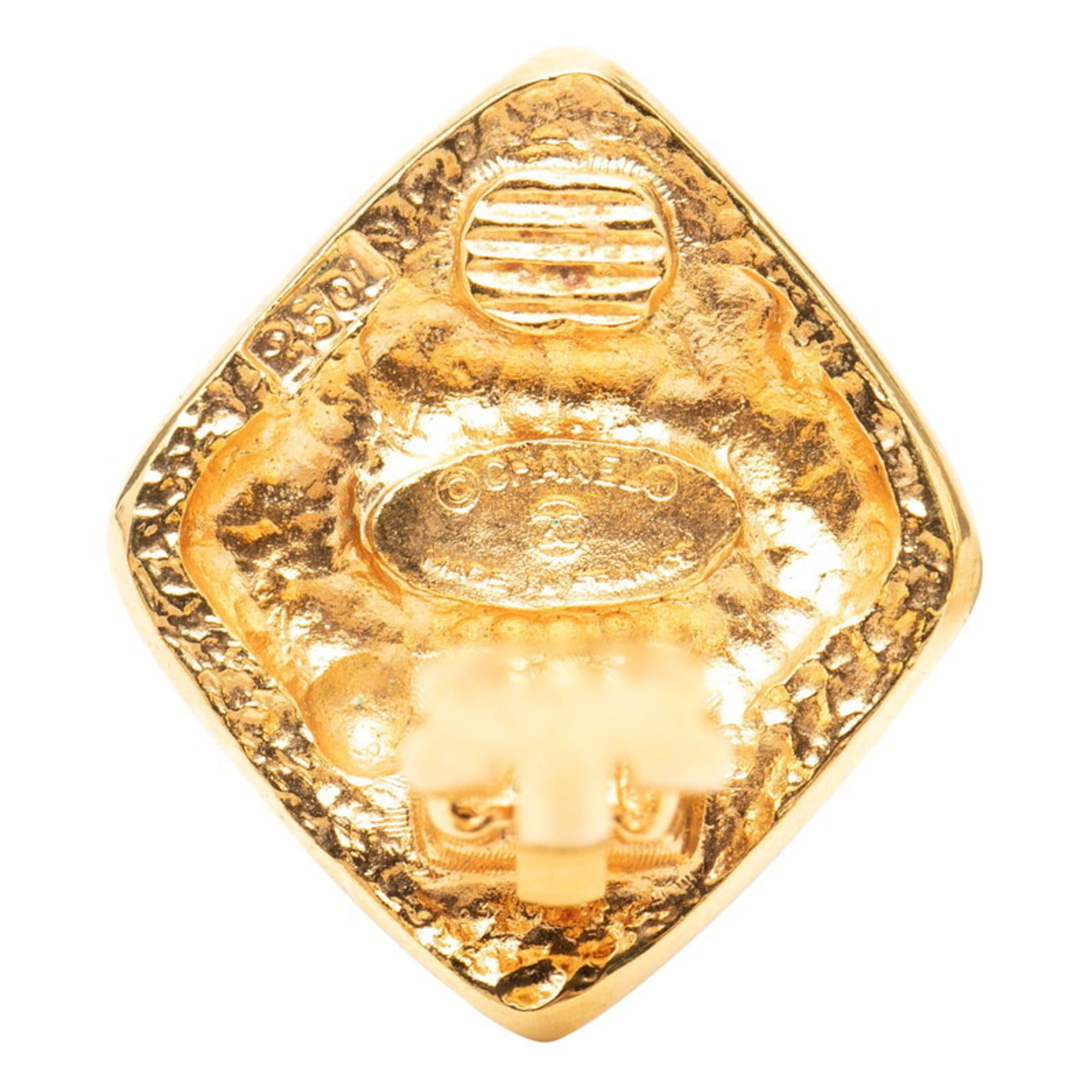 Chanel Chanel Coco Mark diamond earrings, gold plated, women's, CHANEL Size ONE SIZE - 3 Thumbnail