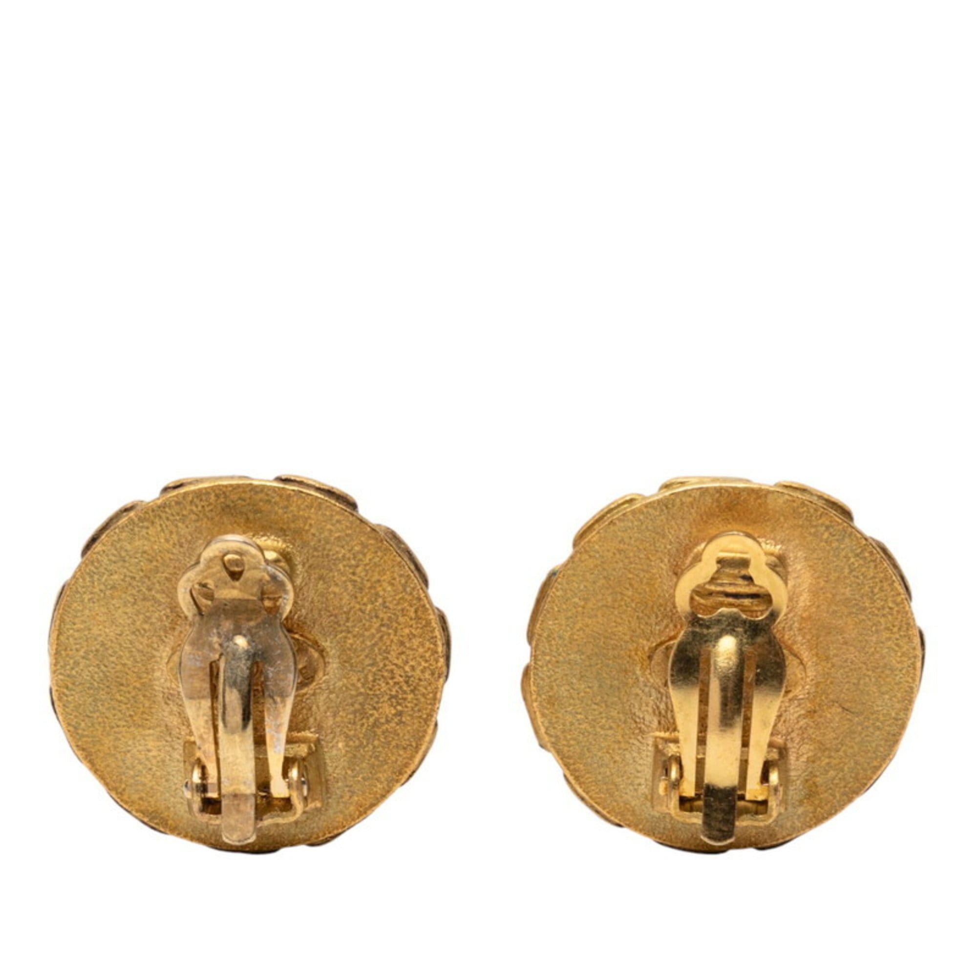 Chanel CHANEL Coco Mark Earrings, Gold Plated, Women's, Size ONE SIZE - 2 Thumbnail