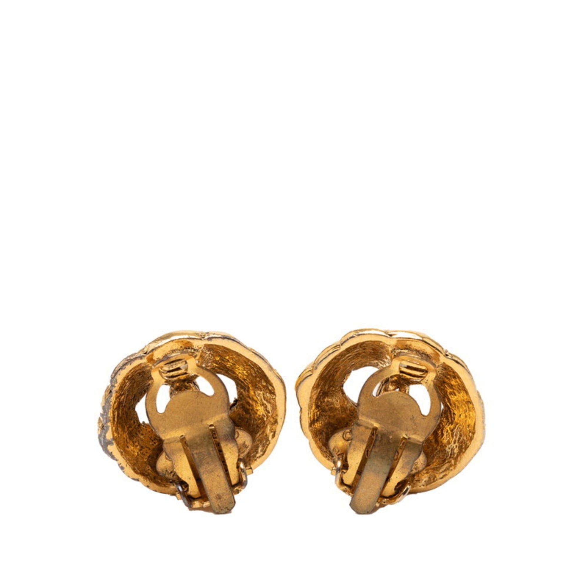 Chanel Vintage Chanel Coco Mark Earrings, Gold Plated, Women's, CHANEL Size ONE SIZE - 2 Thumbnail