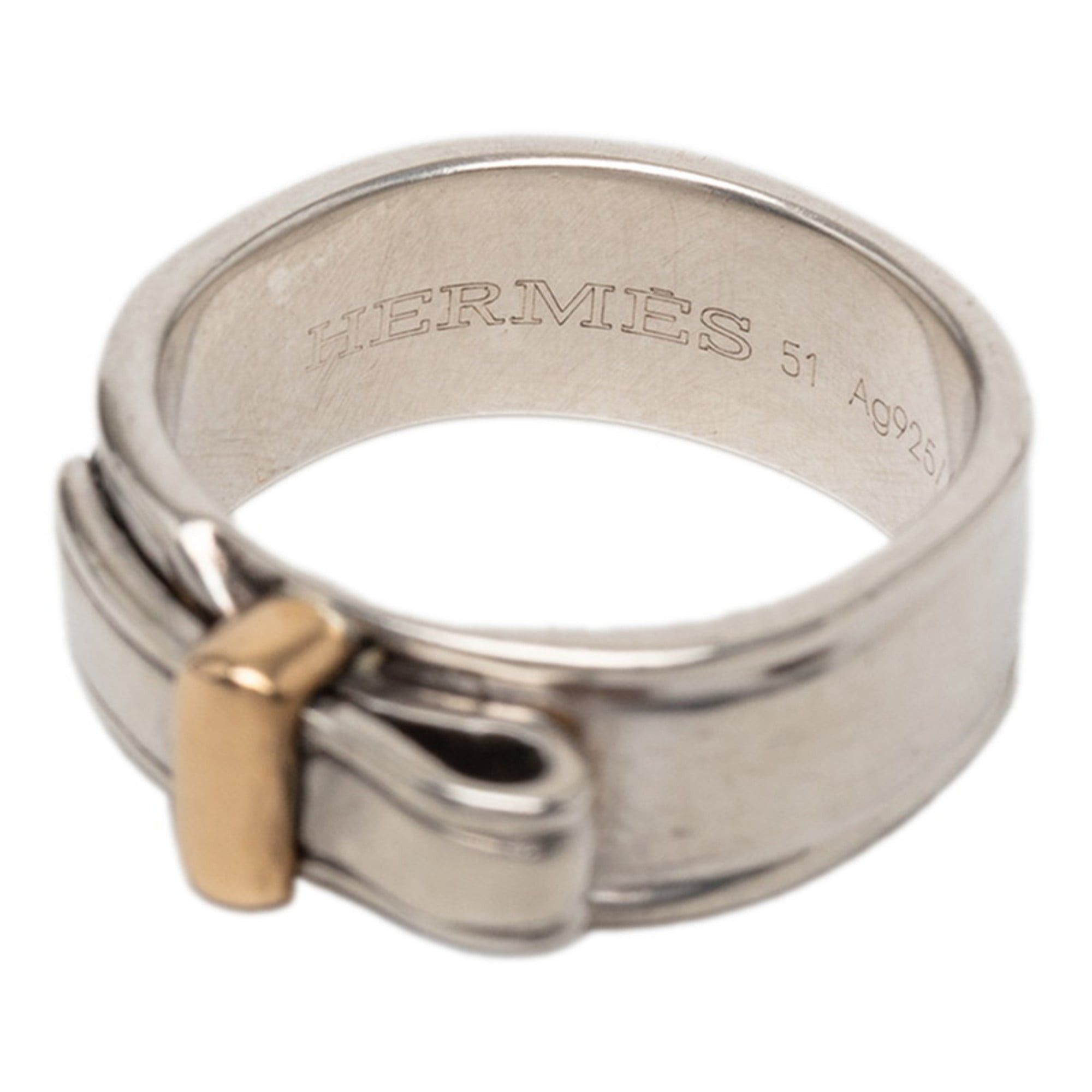 Hermes Hermes Artemis Ring #51 SV925 Silver Au750 Women's HERMES Size ONE SIZE - 4 Thumbnail