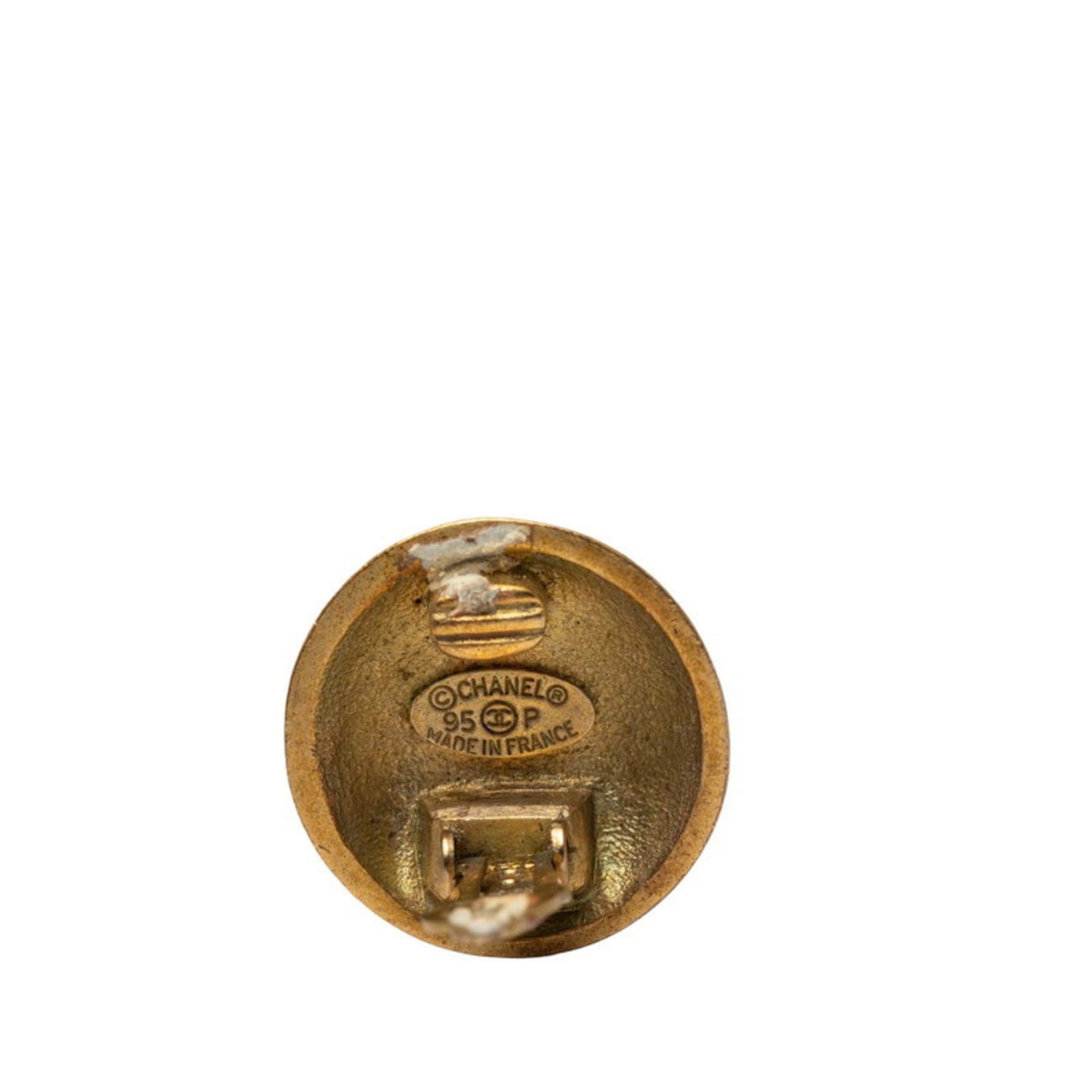 Chanel CHANEL Coco Mark Earrings, Gold Plated, Women's Size ONE SIZE - 3 Thumbnail