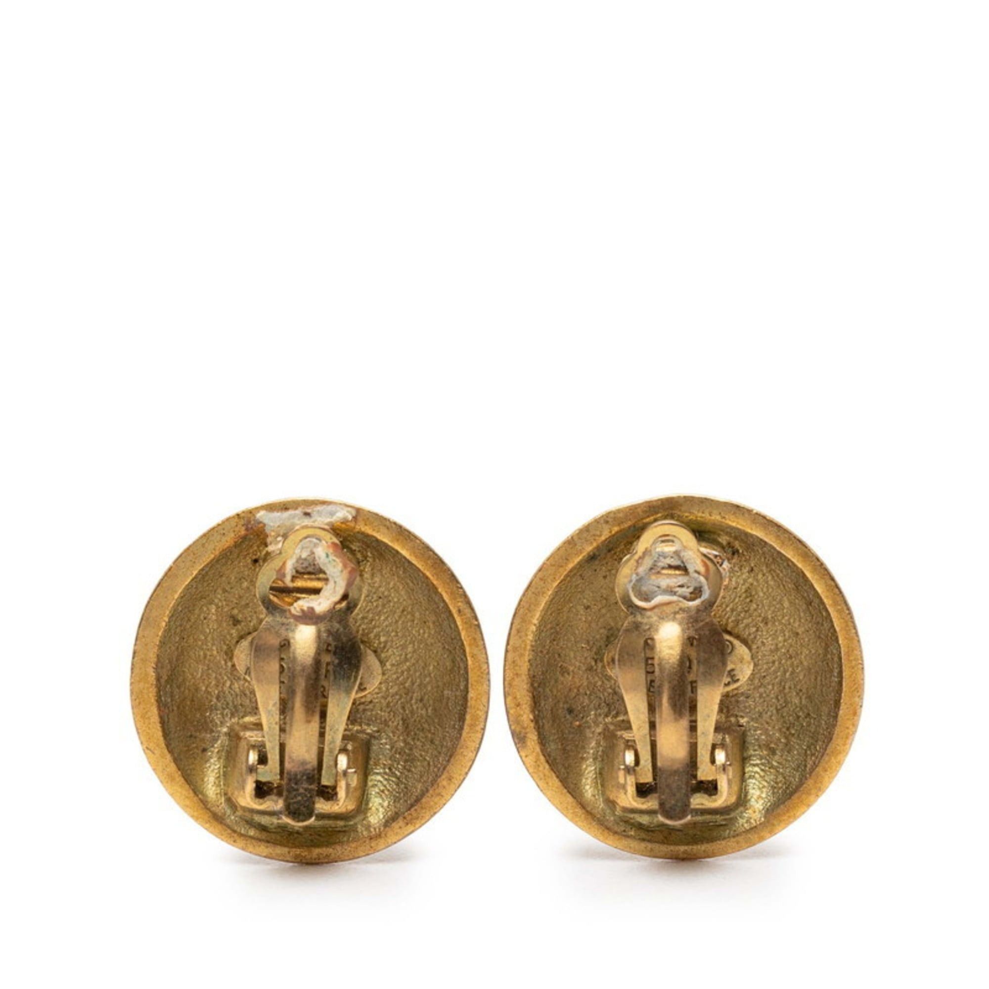 Chanel CHANEL Coco Mark Earrings, Gold Plated, Women's Size ONE SIZE - 2 Thumbnail