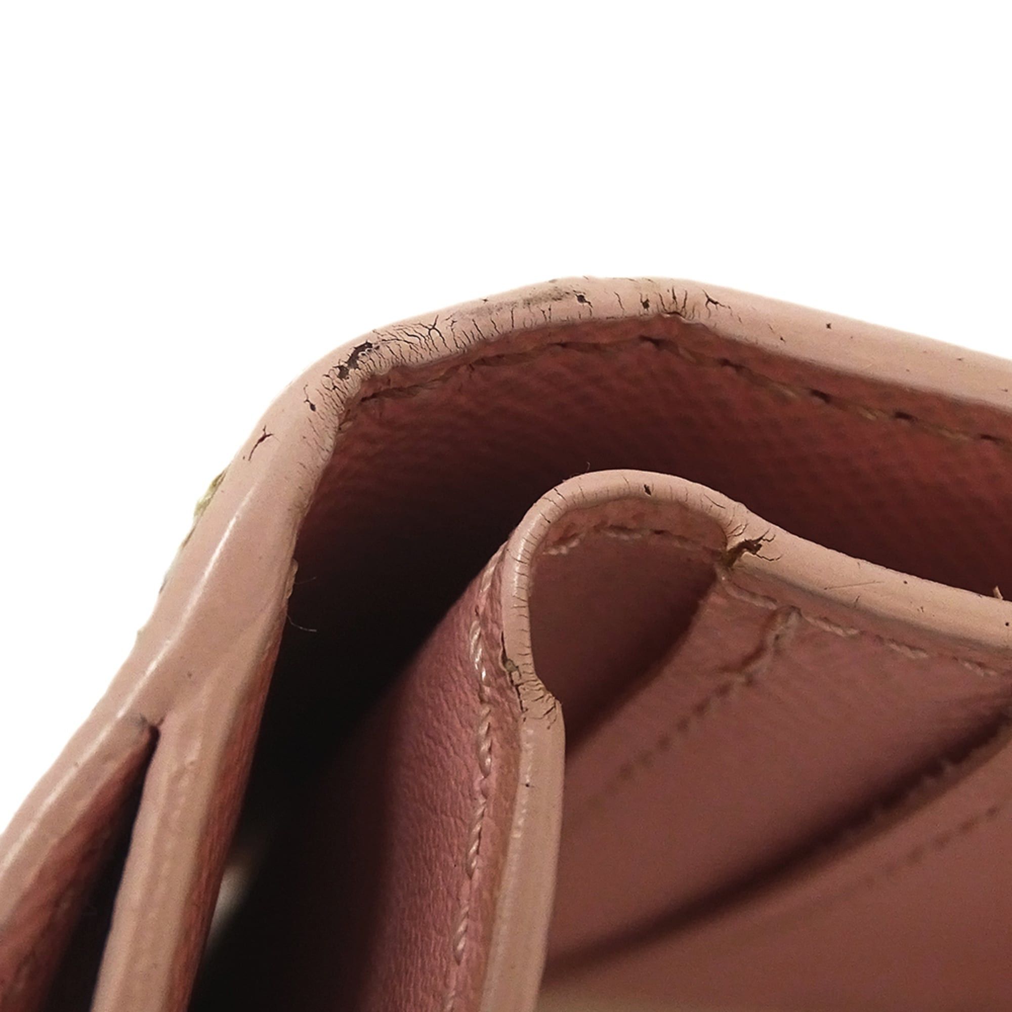 Louis Vuitton Louis Vuitton Damier Azur Tri-fold Wallet for Women, Portefeuille Zoe Rose Ballerine N60168, Pink and White, Mini Size ONE SIZE - 9 Thumbnail