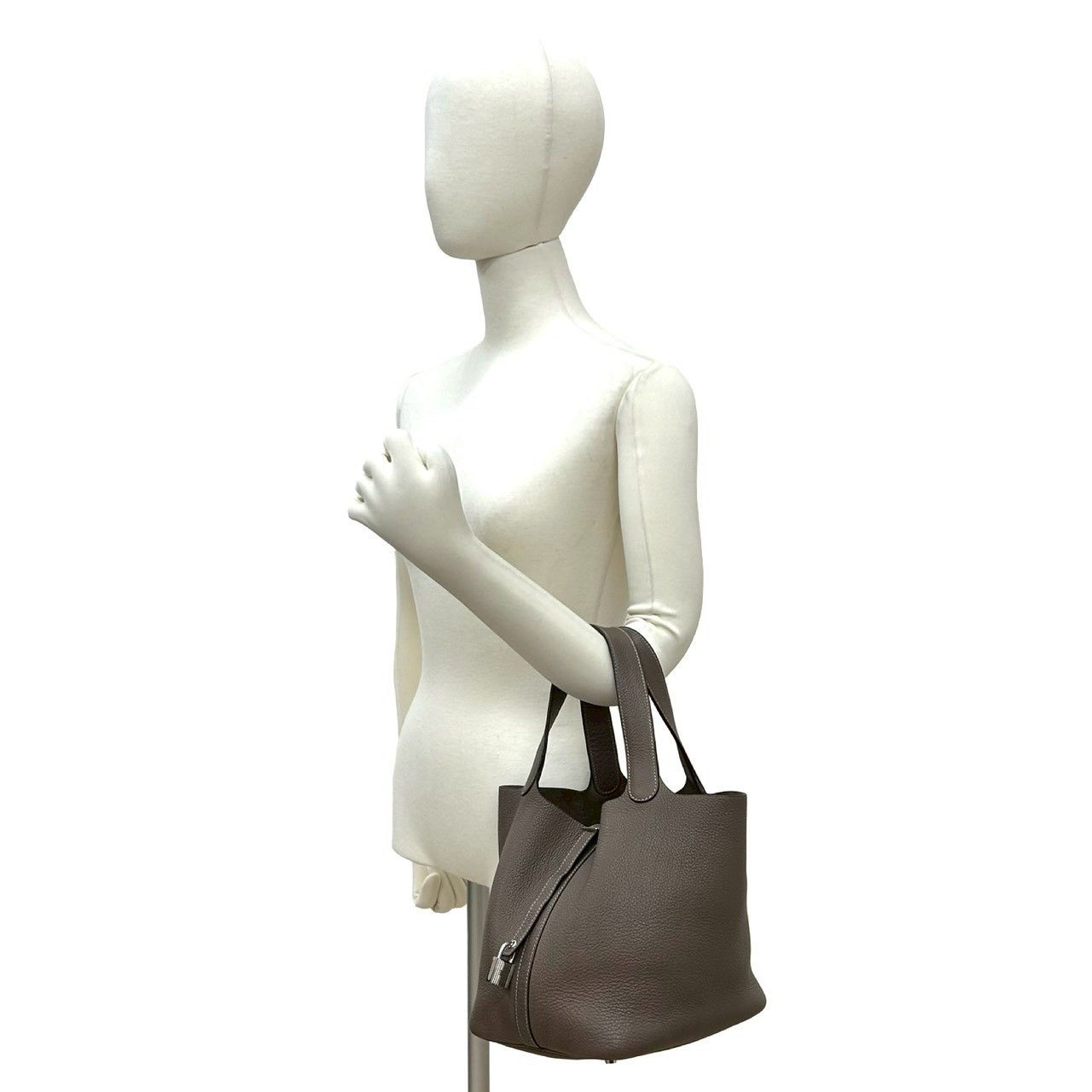 Hermes Hermes Hermes Picotin Lock MM Taurillon Clemence Handbag Leather Handbag Stamp L (2008) DUTY FREE for USA Size ONE SIZE - 3 Thumbnail