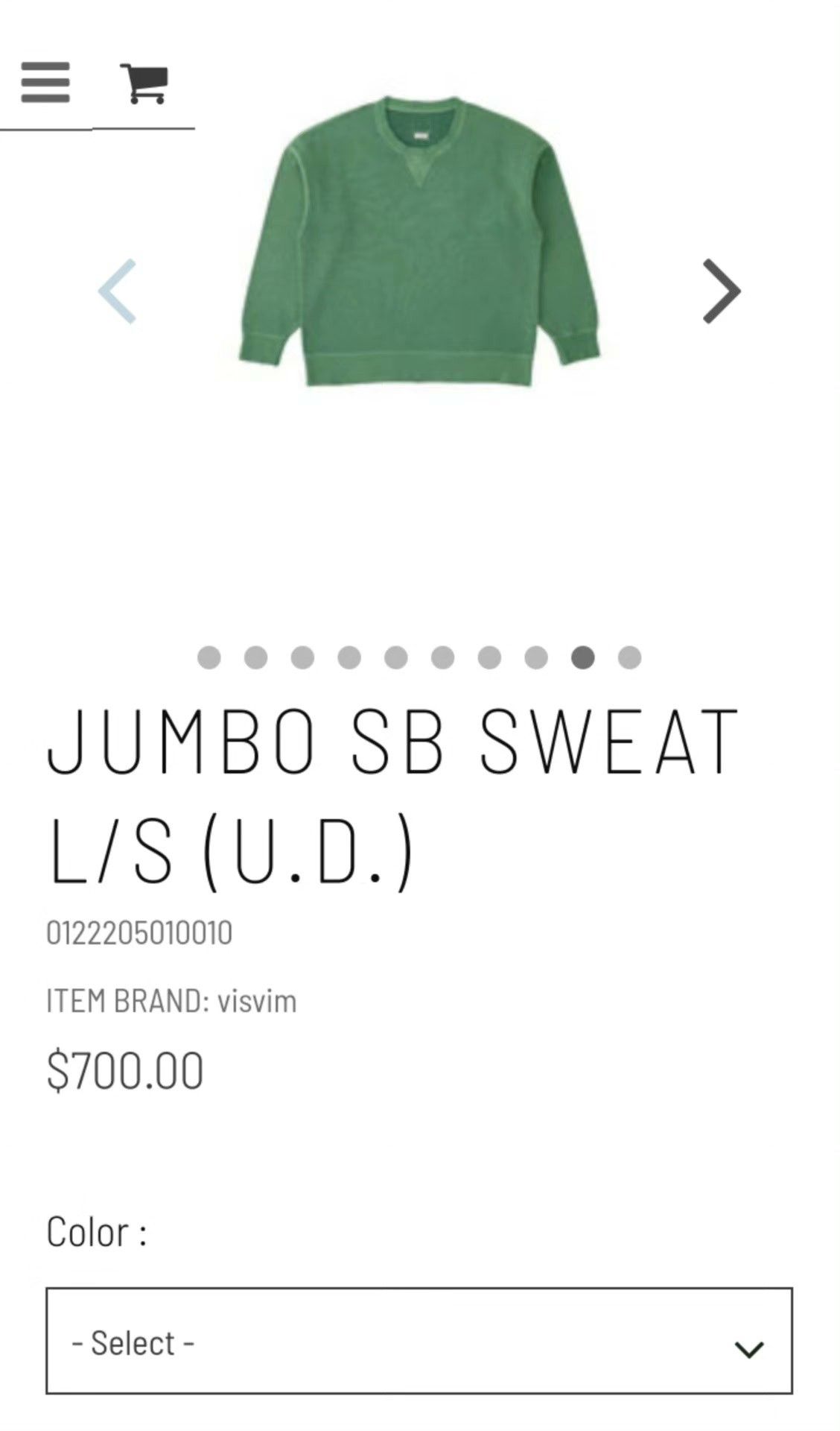 Visvim visvim 22AW Jumbo SB Sweat L/S (U.D.) Size US L / EU 52-54 / 3 - 9 Thumbnail