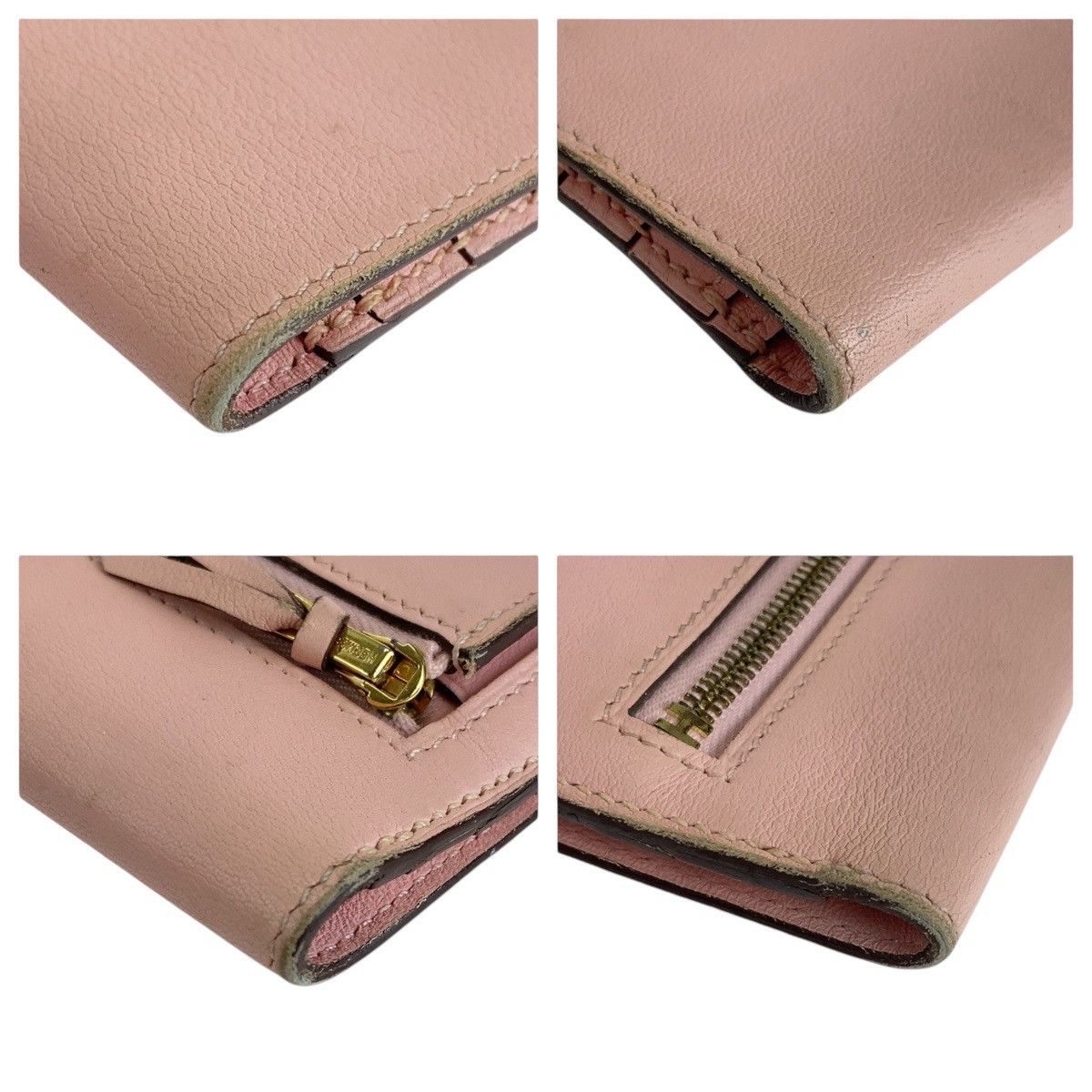 Hermes Hermès Dogon Long Veau Swift Long Wallet Leather Long Wallet Stamp T DUTY FREE for USA