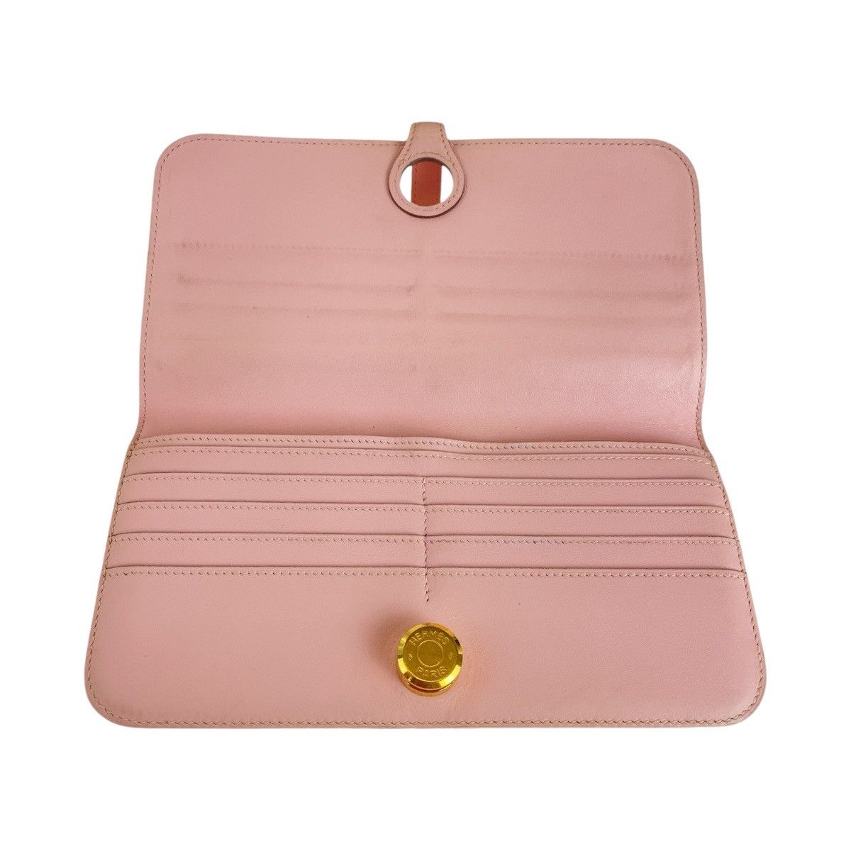 Hermes Hermès Dogon Long Veau Swift Long Wallet Leather Long Wallet Stamp T DUTY FREE for USA