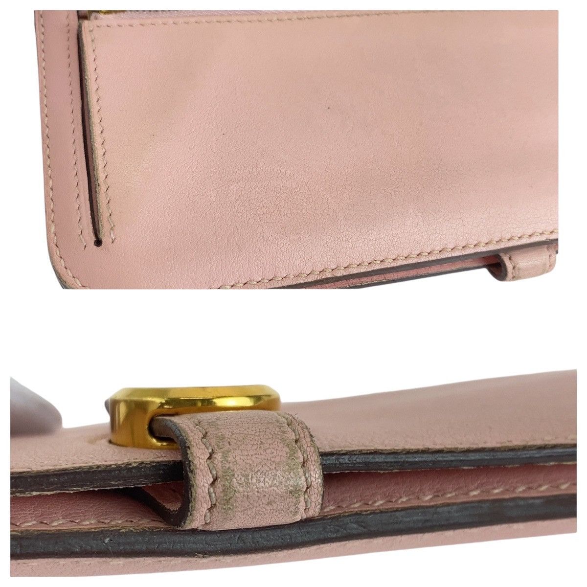 Hermes Hermès Dogon Long Veau Swift Long Wallet Leather Long Wallet Stamp T DUTY FREE for USA