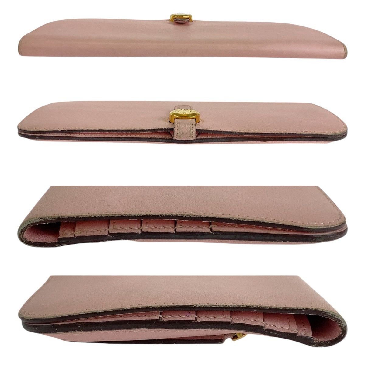 Hermes Hermès Dogon Long Veau Swift Long Wallet Leather Long Wallet Stamp T DUTY FREE for USA