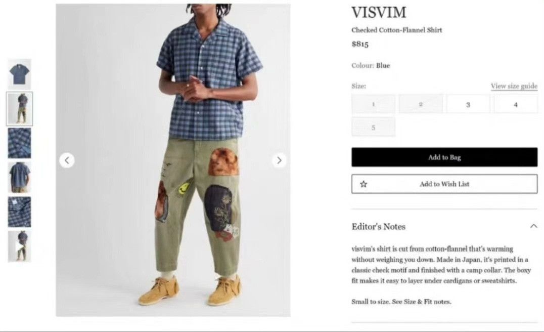 Visvim visvim 22AW Fairway Shirt Khadi Check Size US M / EU 48-50 / 2 - 8 Thumbnail