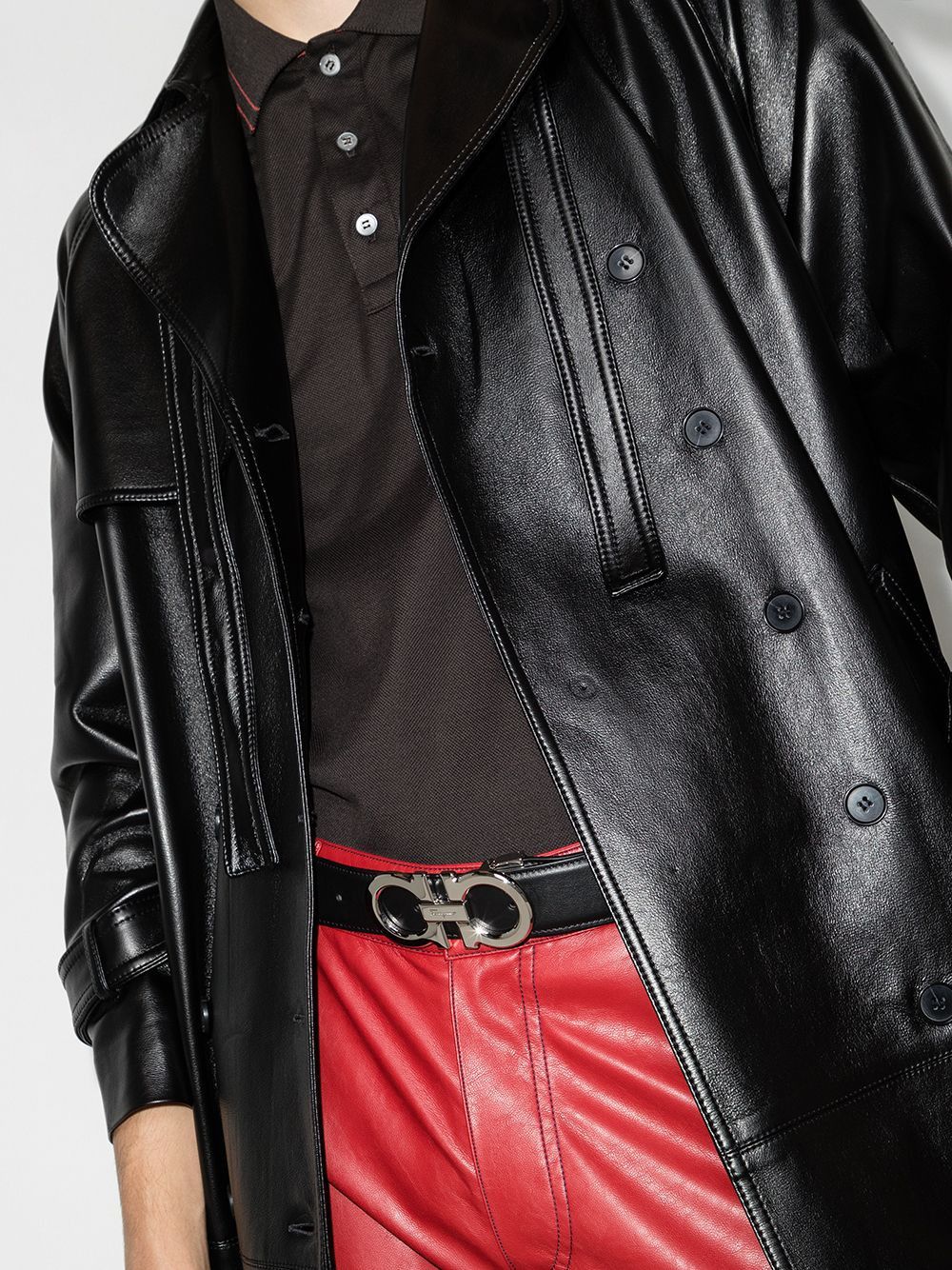 Salvatore Ferragamo GANCINI LEATHER BELT Size ONE SIZE - 2 Thumbnail
