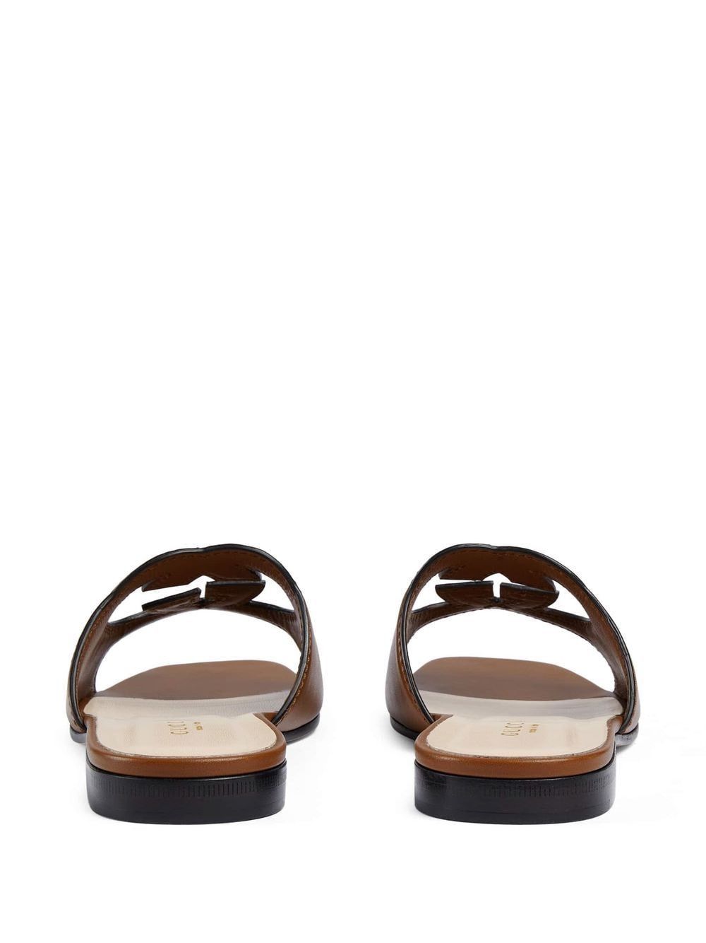 Gucci GUCCI CUT LEATHER FLAT SANDALS Size US 10.5 / IT 40.5 - 4 Thumbnail