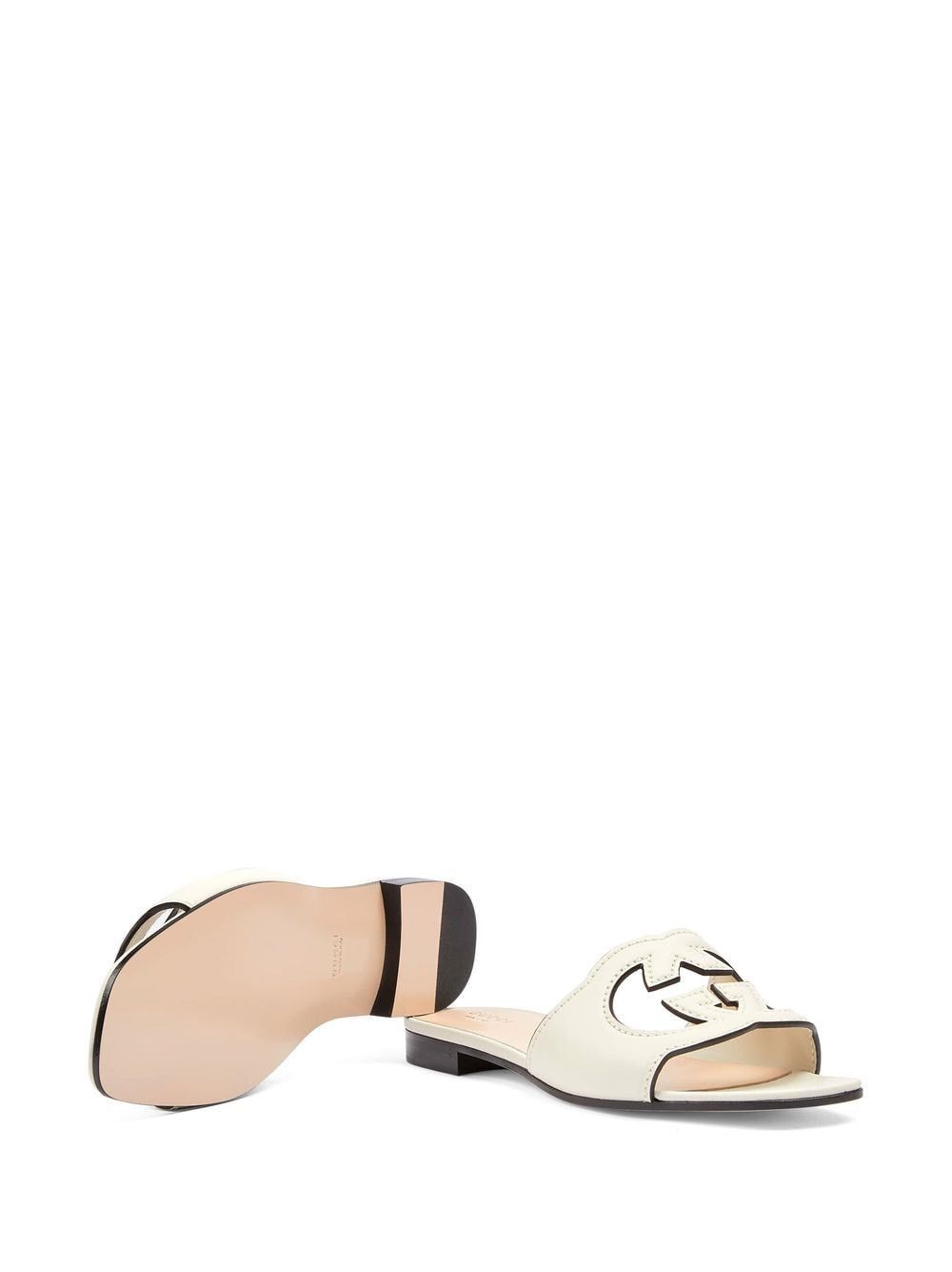 Gucci GUCCI CUT LEATHER FLAT SANDALS Size US 9.5 / IT 39.5 - 2 Thumbnail
