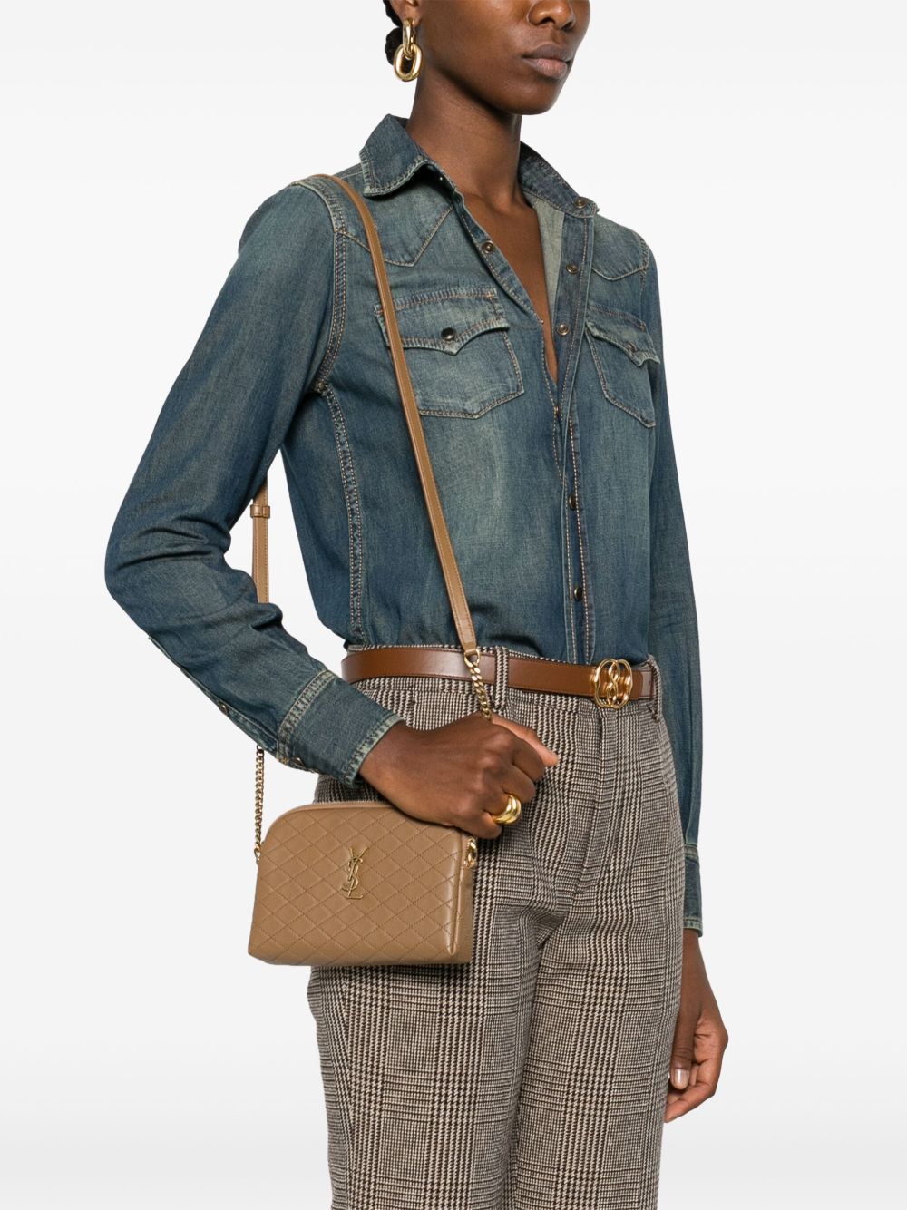 Saint Laurent Paris GABY MINI LEATHER CROSSBODY BAG Size ONE SIZE - 4 Thumbnail