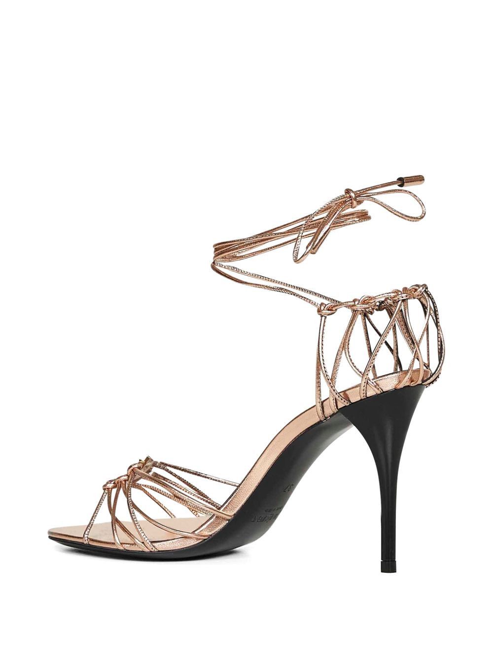 Saint Laurent Paris BABYLONE LAMINATED LEATHER SANDALS Size US 11 / IT 41 - 3 Thumbnail