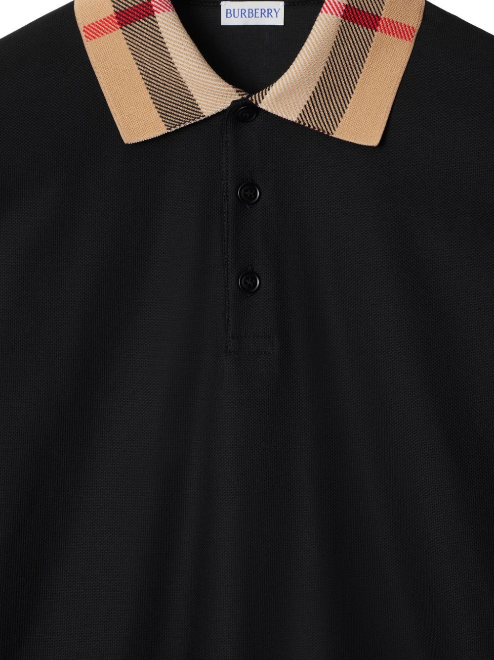 Burberry CHECK COLLAR COTTON POLO SHIRT Size US M / EU 48-50 / 2 - 4 Thumbnail