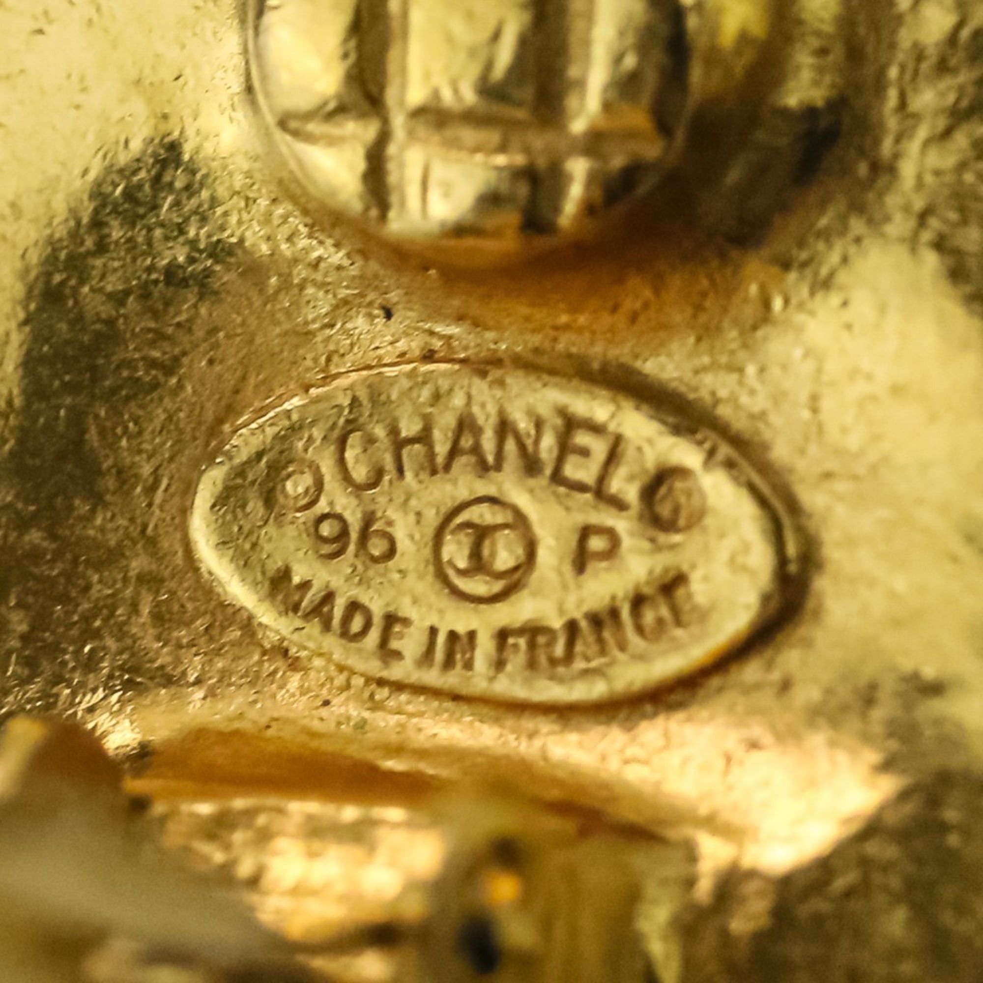 Chanel 96P CHANEL Coco Mark Circle Earrings, Gold, Women's Size ONE SIZE - 11 Thumbnail