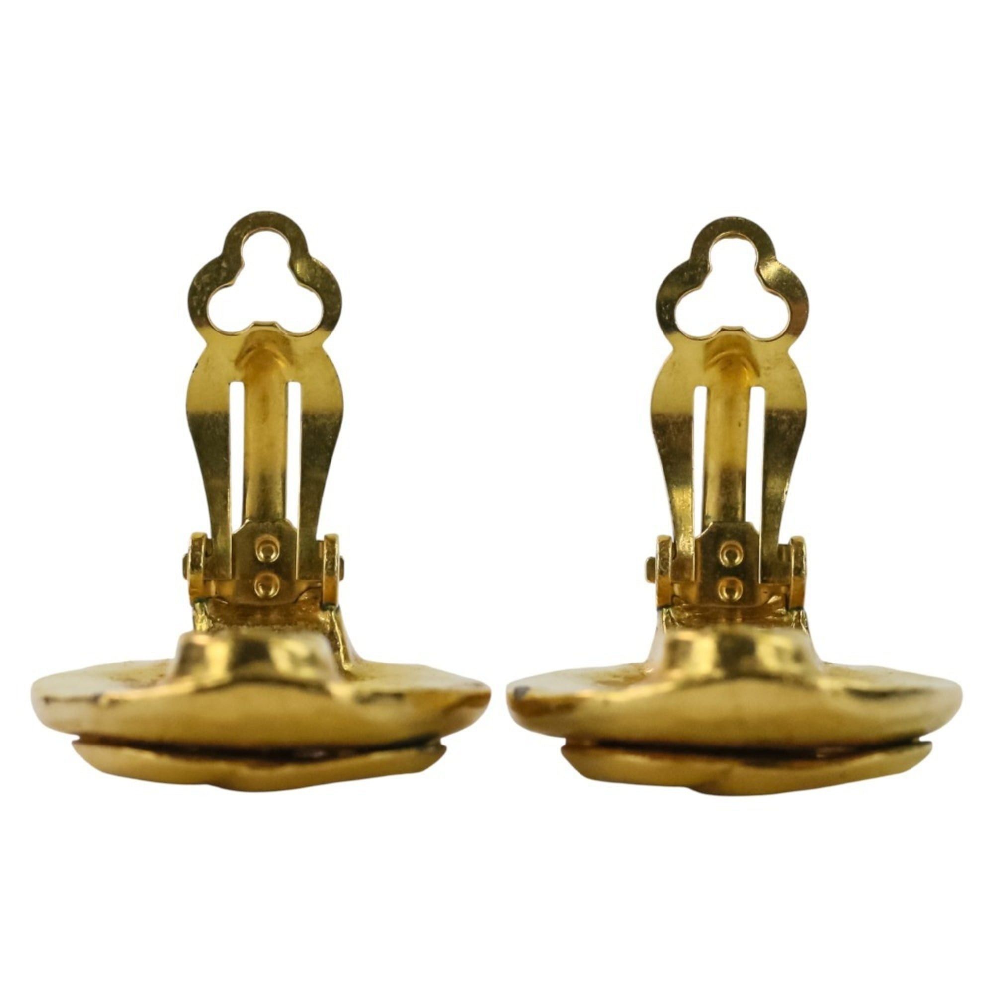 Chanel 96P CHANEL Coco Mark Circle Earrings, Gold, Women's Size ONE SIZE - 10 Thumbnail