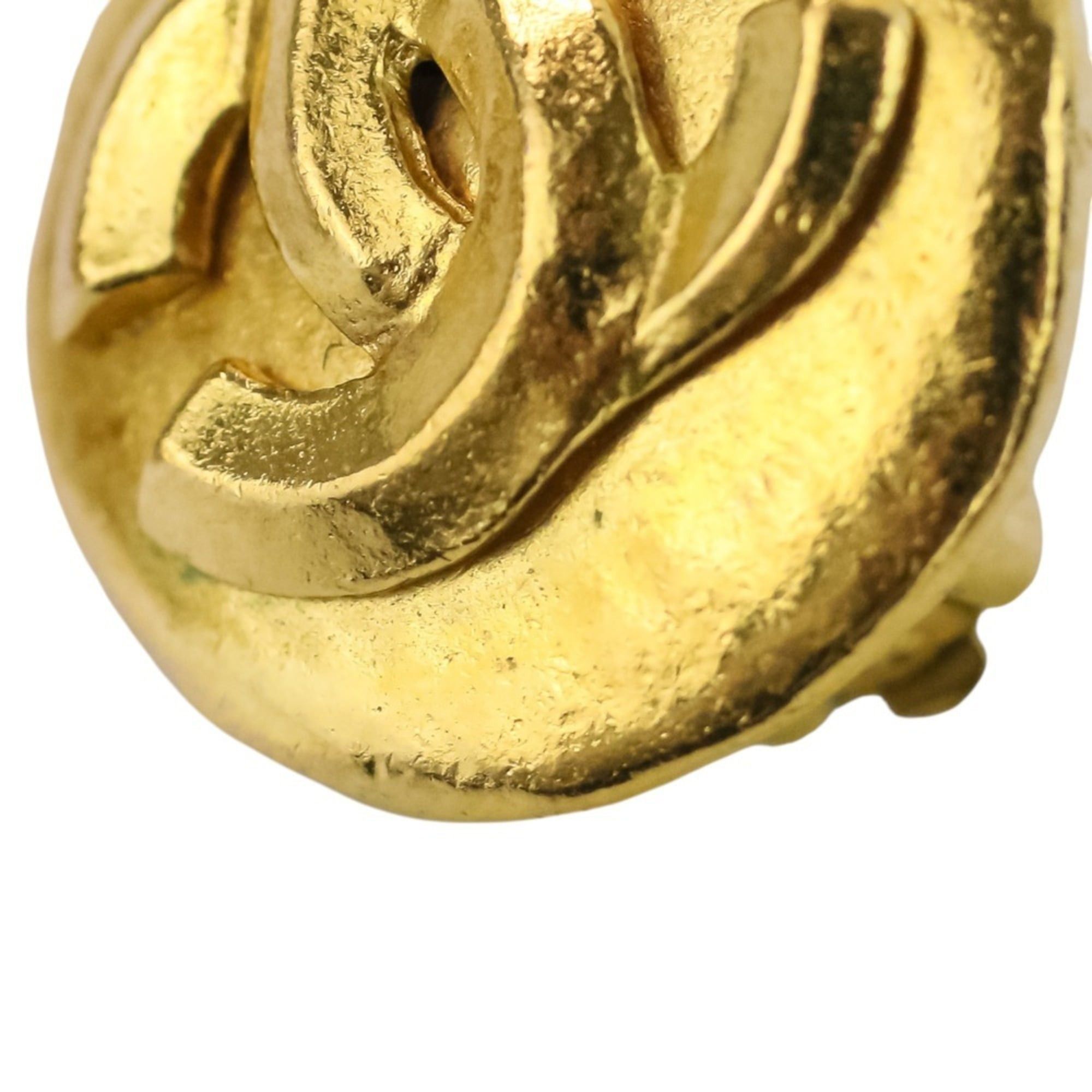 Chanel 96P CHANEL Coco Mark Circle Earrings, Gold, Women's Size ONE SIZE - 15 Thumbnail