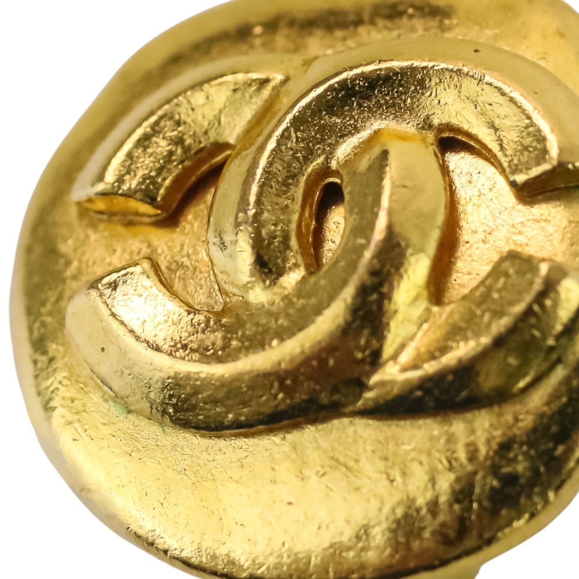 Chanel 96P CHANEL Coco Mark Circle Earrings, Gold, Women's Size ONE SIZE - 16 Thumbnail