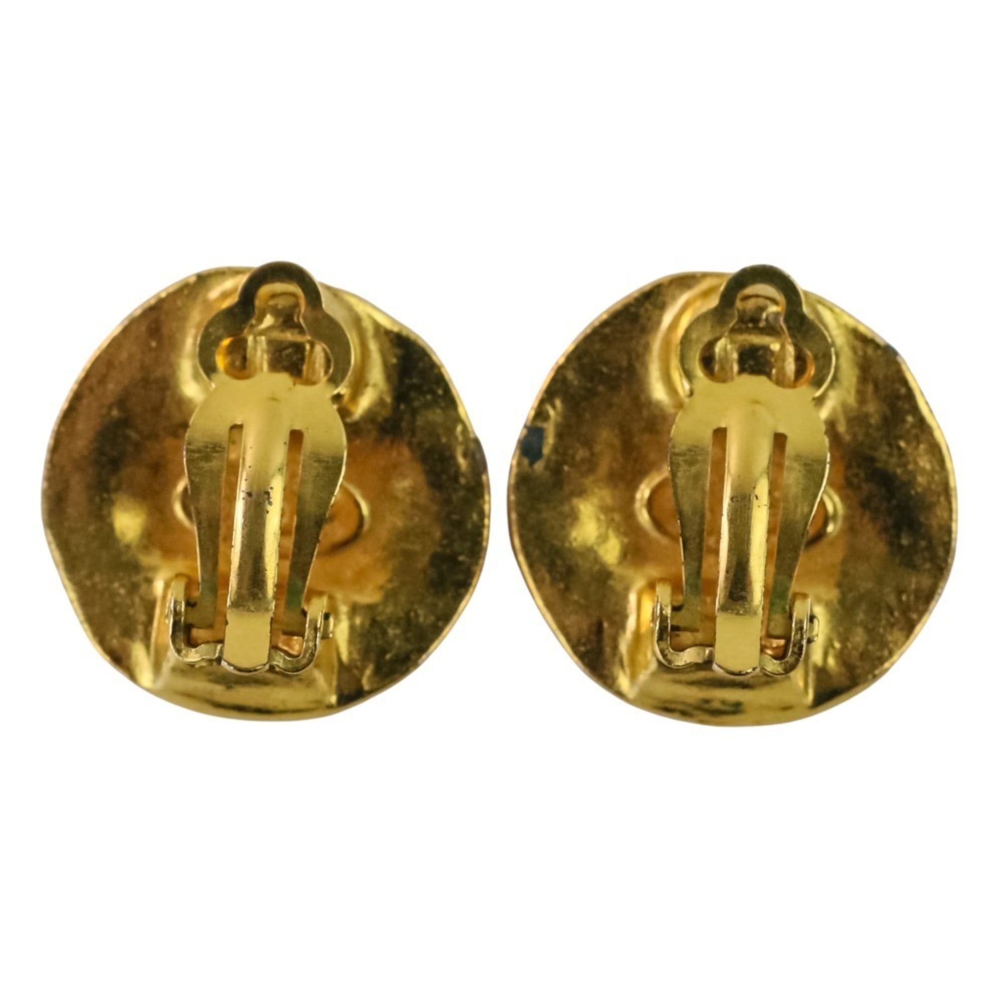 Chanel 96P CHANEL Coco Mark Circle Earrings, Gold, Women's Size ONE SIZE - 8 Thumbnail