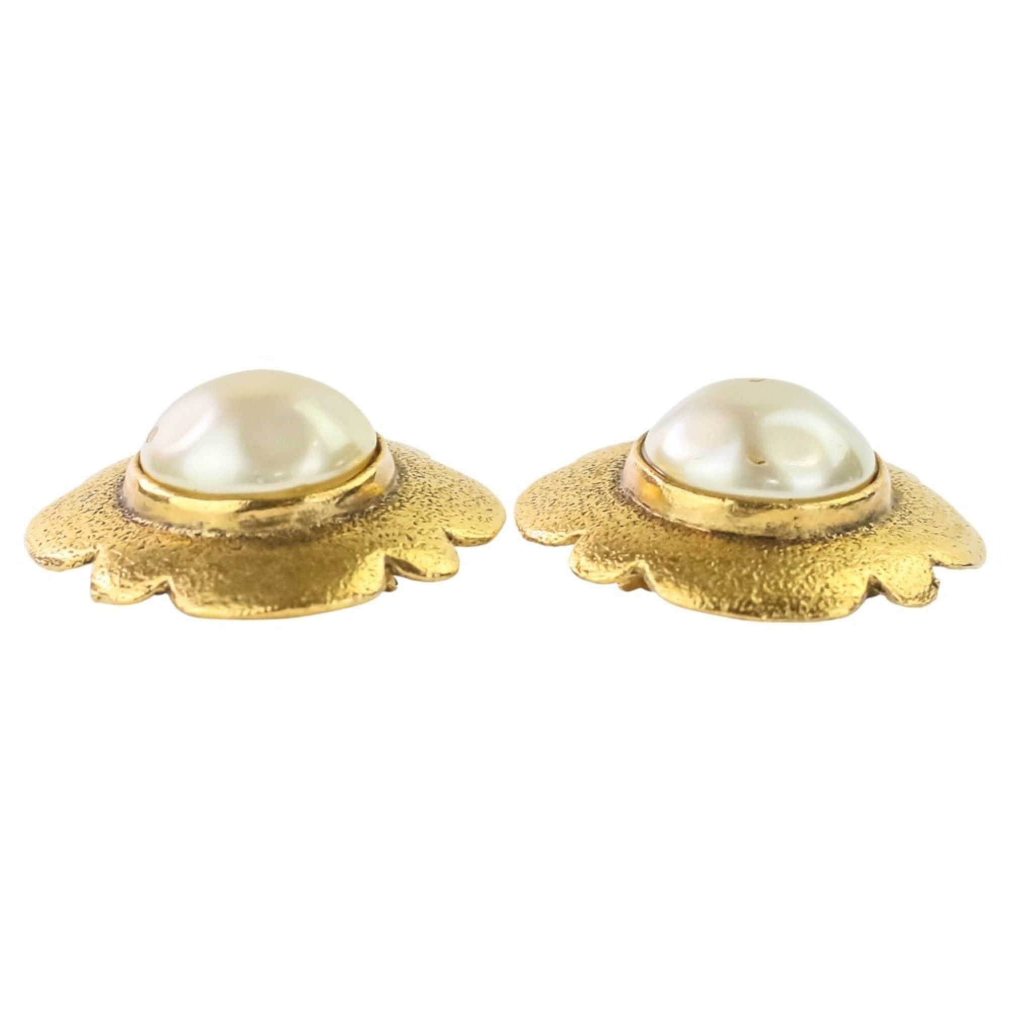 Chanel CHANEL Vintage Faux Pearl Earrings, Gold, Women's Size ONE SIZE - 6 Thumbnail