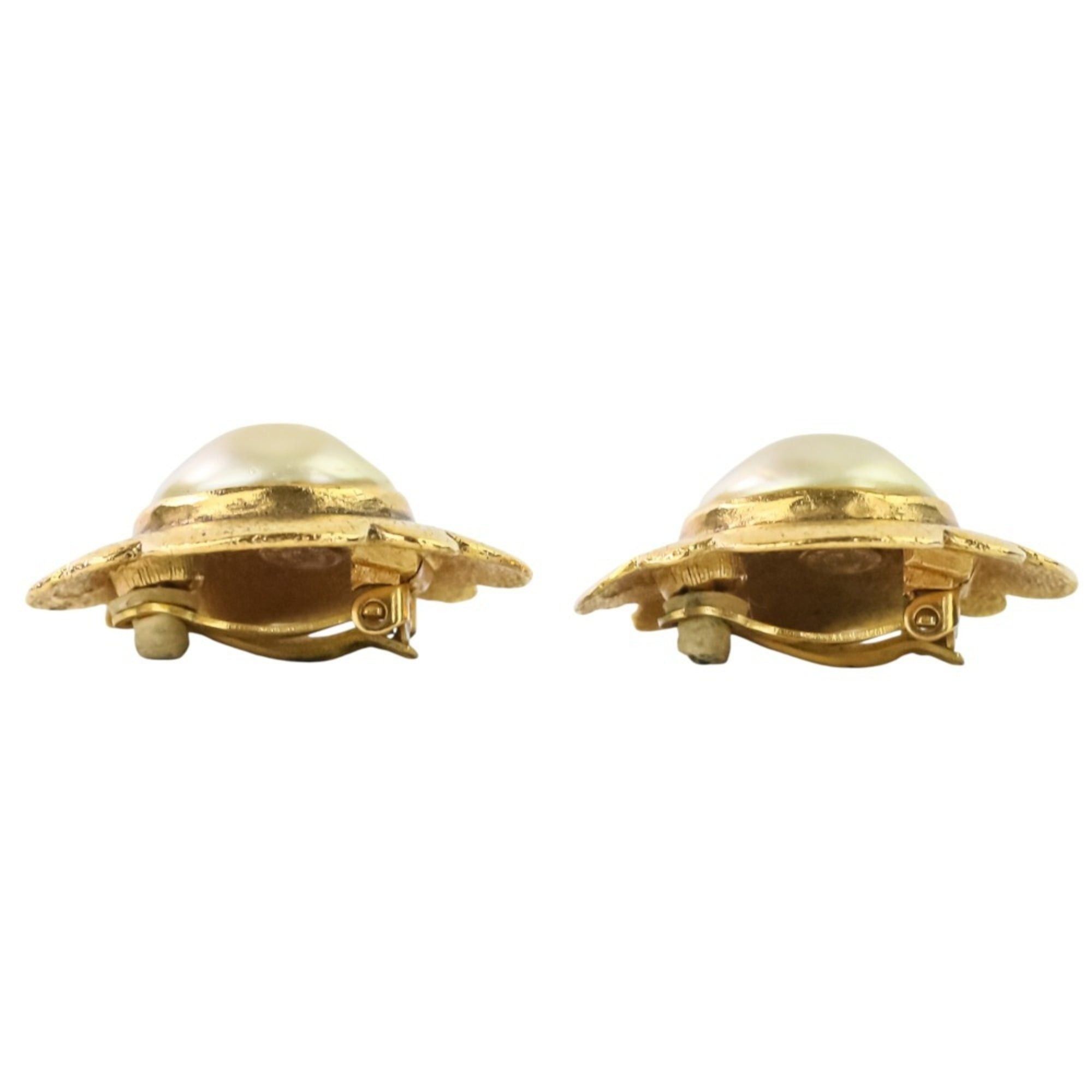 Chanel CHANEL Vintage Faux Pearl Earrings, Gold, Women's Size ONE SIZE - 5 Thumbnail