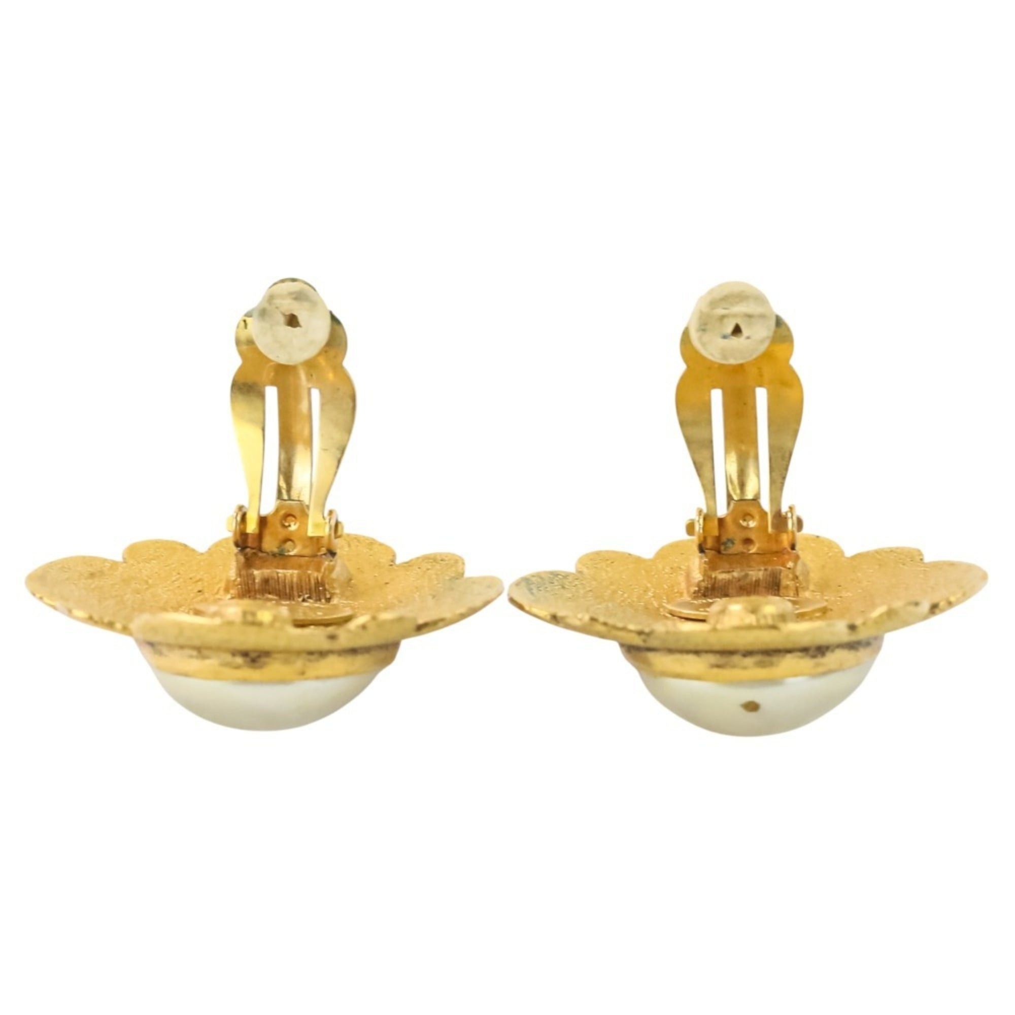 Chanel CHANEL Vintage Faux Pearl Earrings, Gold, Women's Size ONE SIZE - 9 Thumbnail