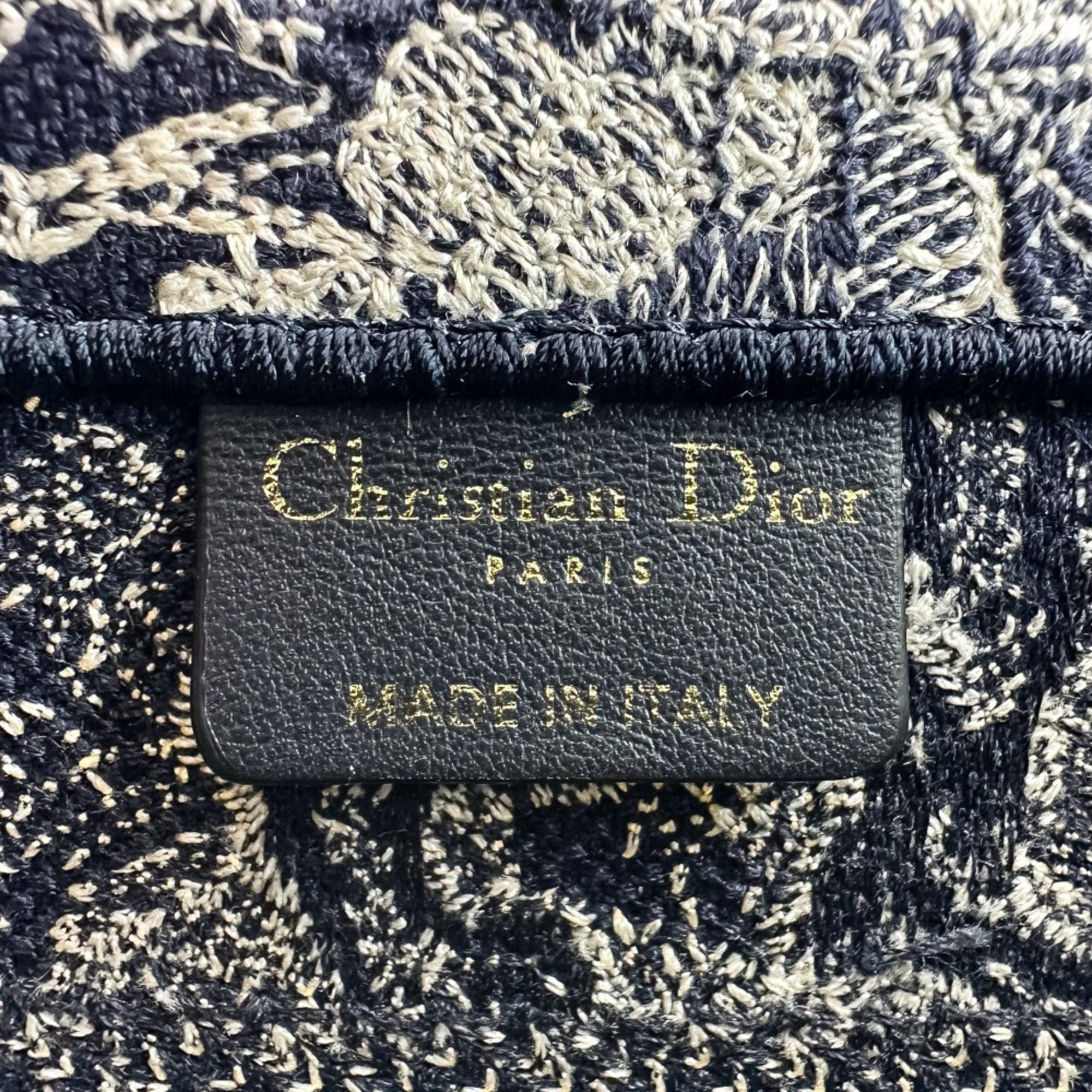 Dior Christian Dior Toile de Jouy Book Tote Canvas Embroidered Handbag Small 50-MA-1221 Navy Women's Size ONE SIZE - 8 Thumbnail