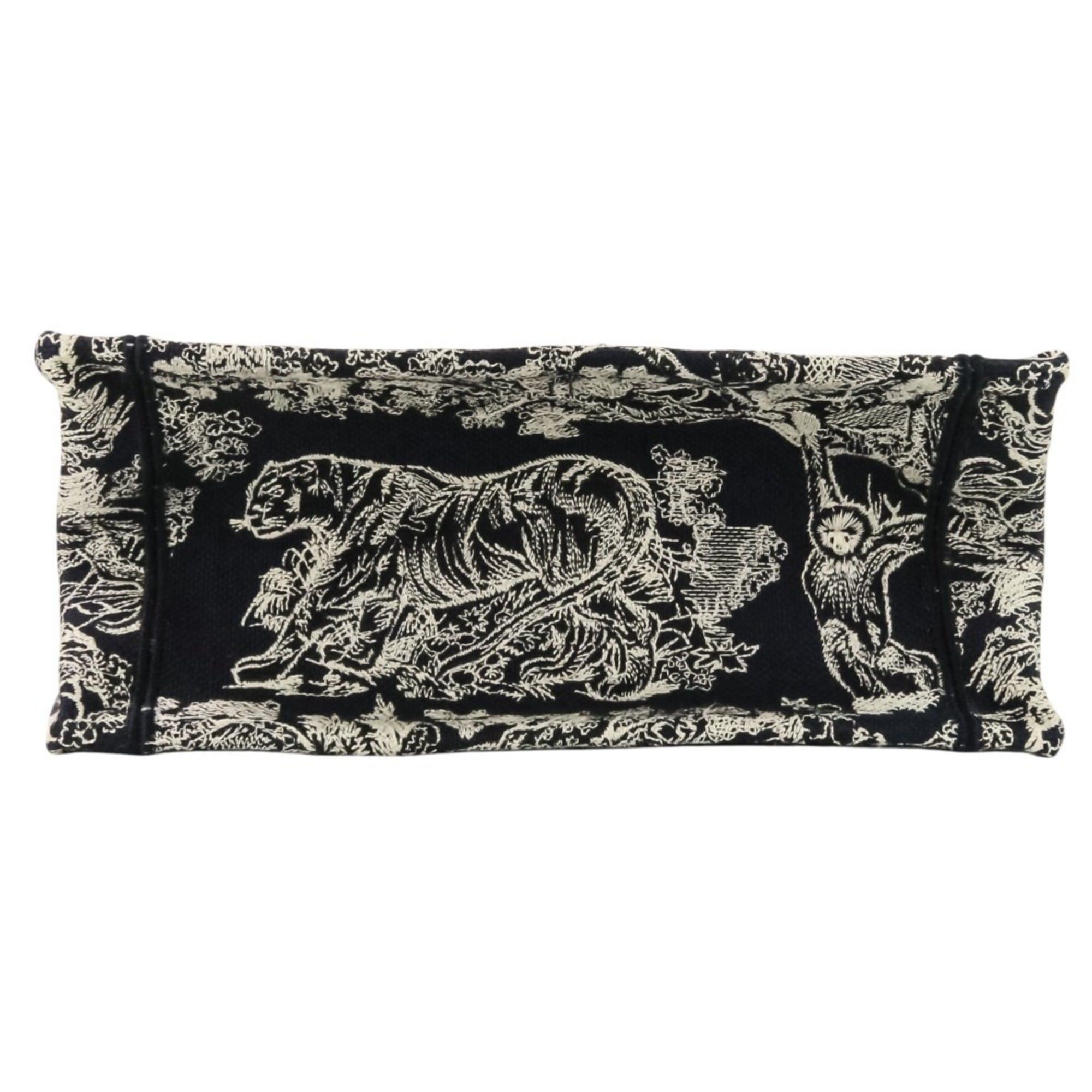 Dior Christian Dior Toile de Jouy Book Tote Canvas Embroidered Handbag Small 50-MA-1221 Navy Women's Size ONE SIZE - 5 Thumbnail