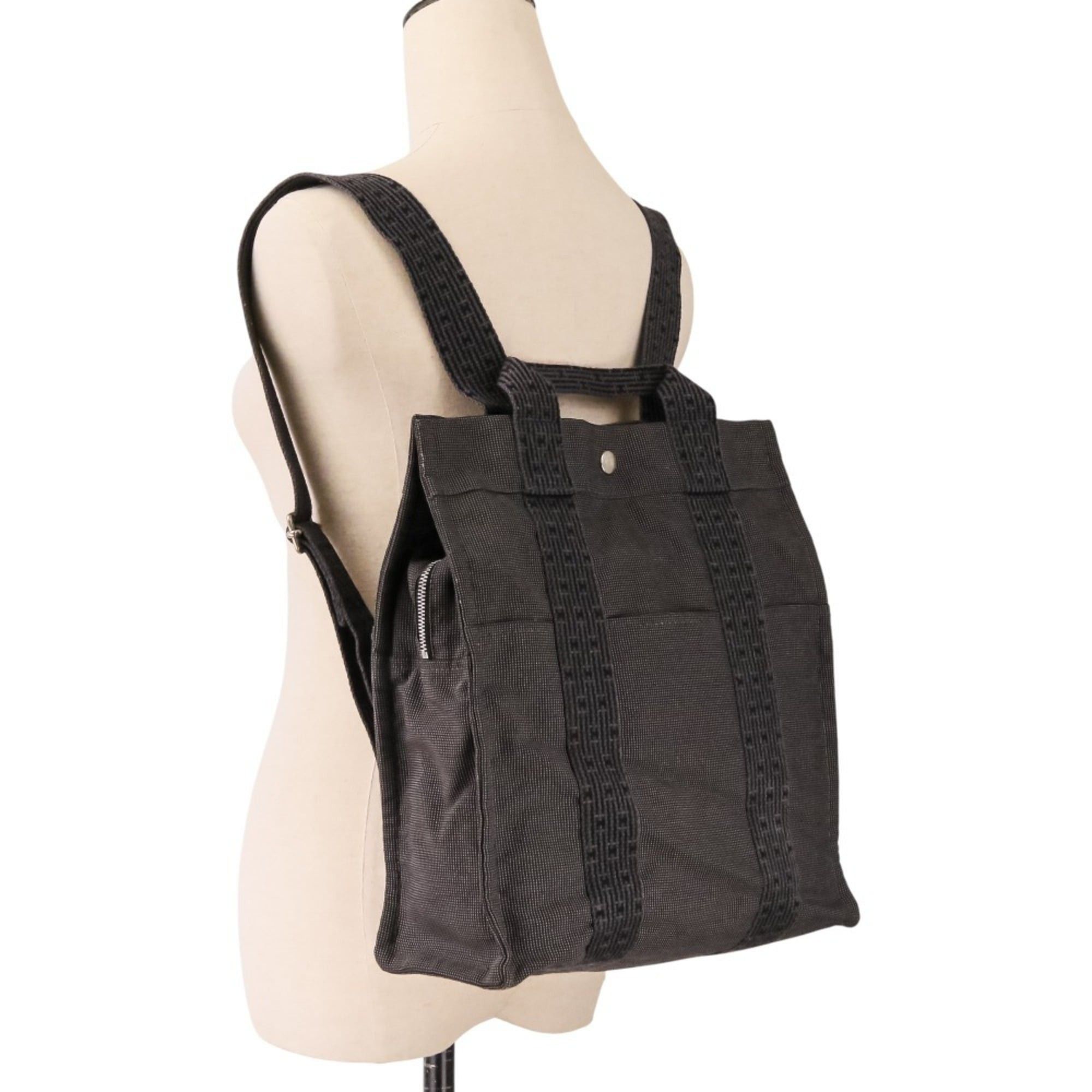 Hermes HERMES Air Line Ad MM Rucksack/Tote Bag, Gray, Women's Size ONE SIZE - 10 Thumbnail