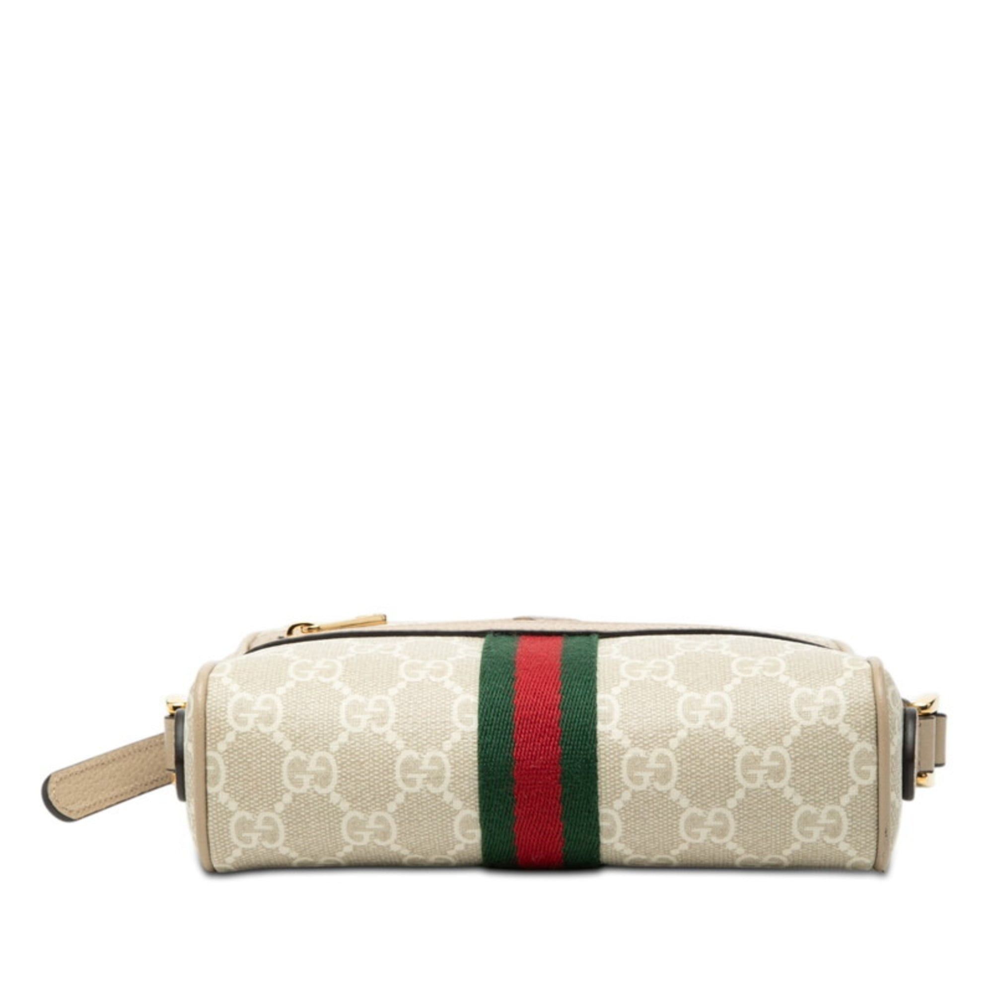 Gucci Gucci Ophidia GG Supreme Crossbody Shoulder Bag/Mini Bag 517350 Beige Leather Women's GUCCI Size ONE SIZE - 3 Thumbnail