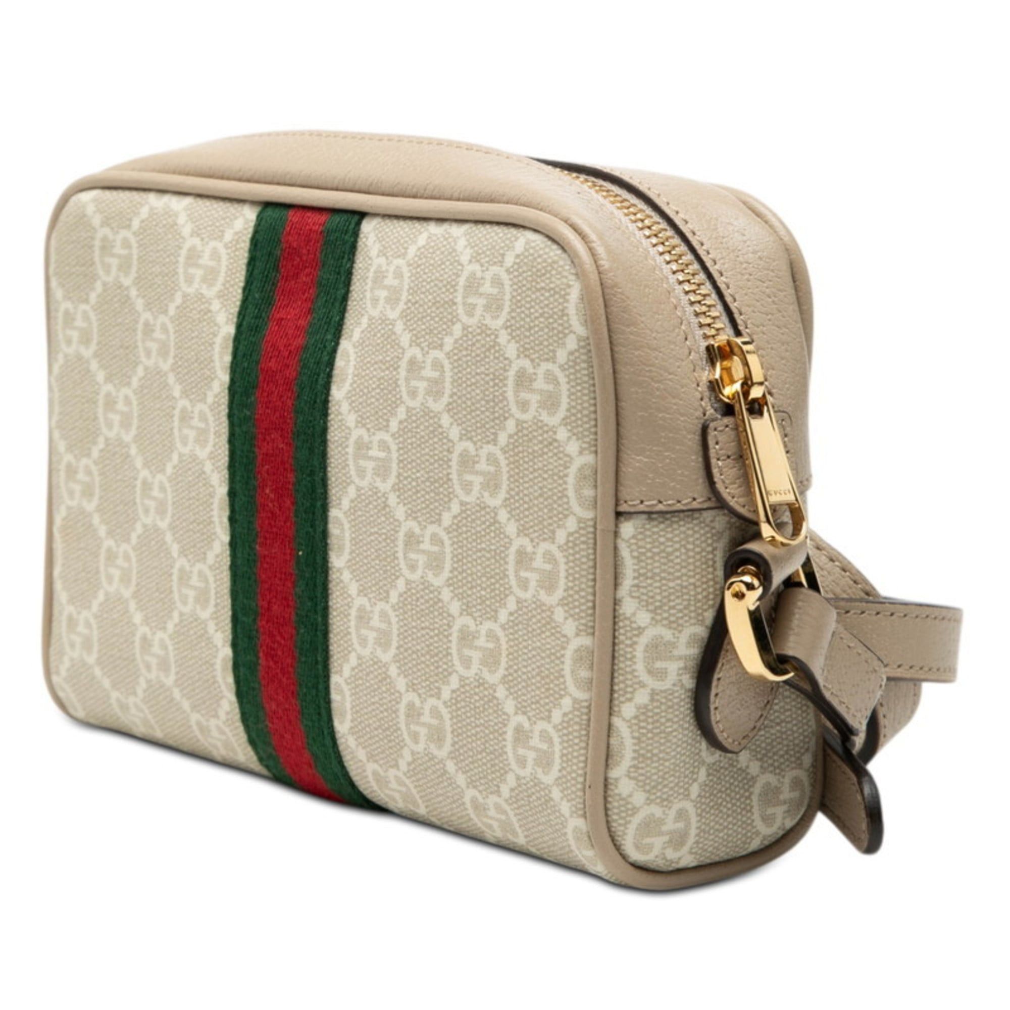 Gucci Gucci Ophidia GG Supreme Crossbody Shoulder Bag/Mini Bag 517350 Beige Leather Women's GUCCI Size ONE SIZE - 2 Thumbnail