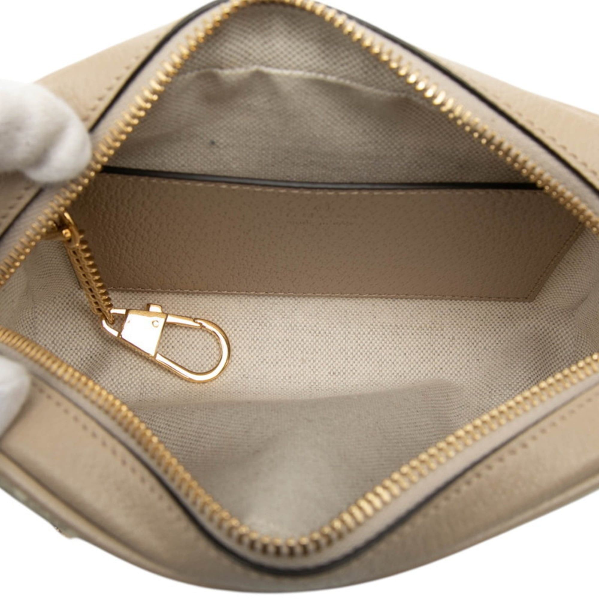 Gucci Gucci Ophidia GG Supreme Crossbody Shoulder Bag/Mini Bag 517350 Beige Leather Women's GUCCI Size ONE SIZE - 4 Thumbnail