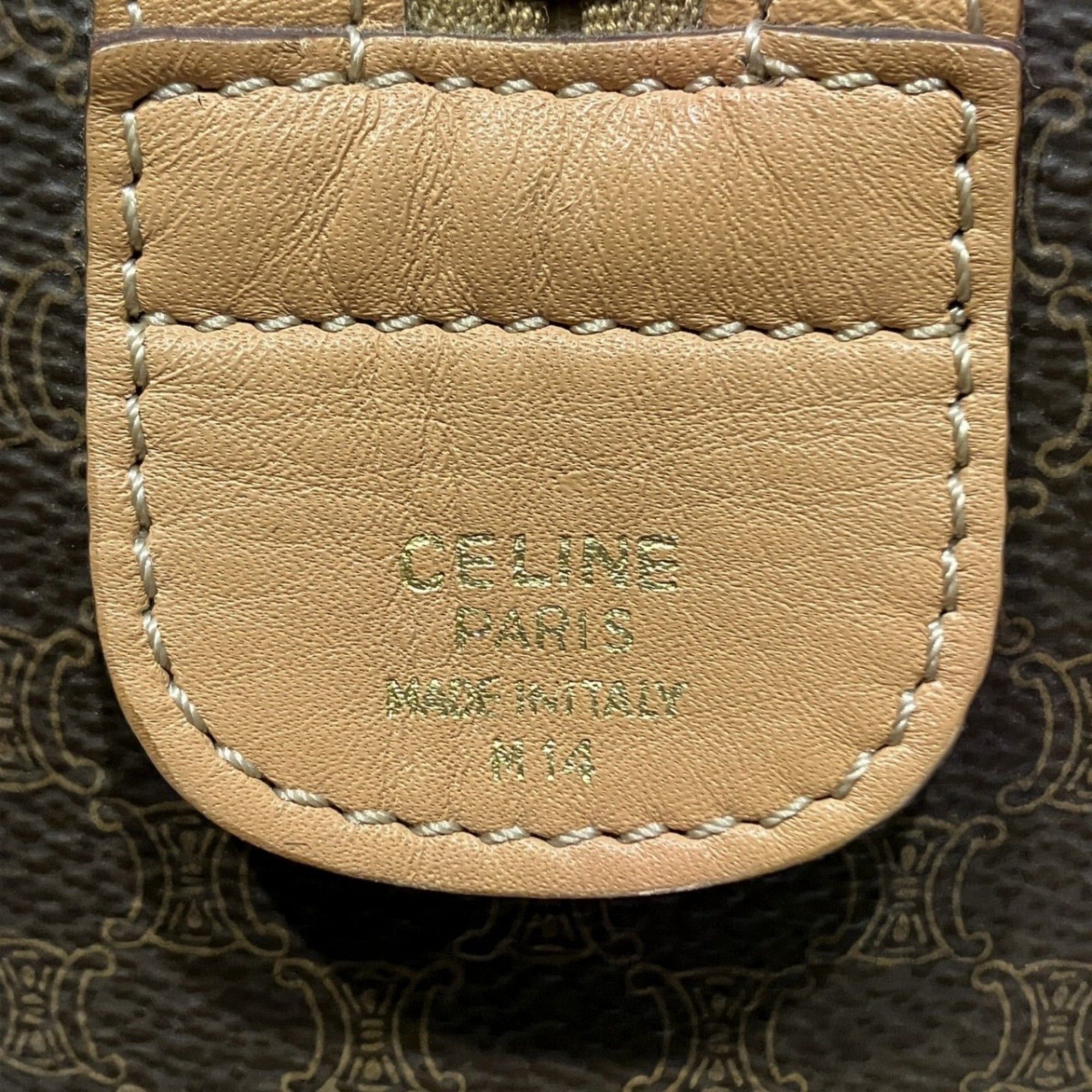 Celine Celine Boston Bag in Macadam Leather - Free Shipping Size ONE SIZE - 4 Thumbnail