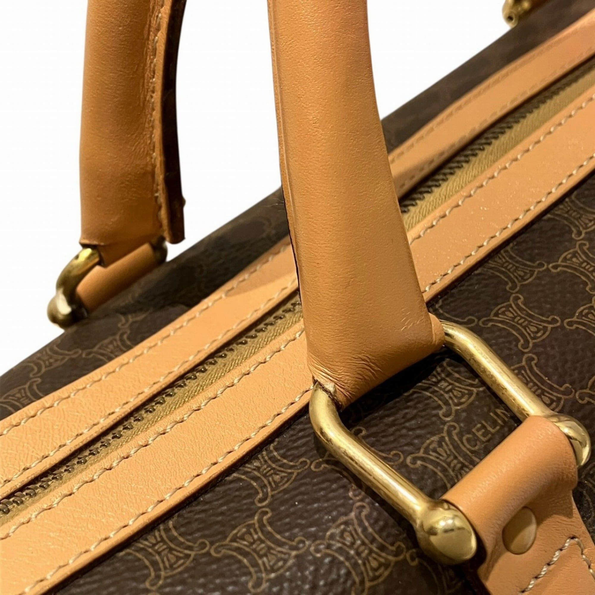 Celine Celine Boston Bag in Macadam Leather - Free Shipping Size ONE SIZE - 8 Thumbnail