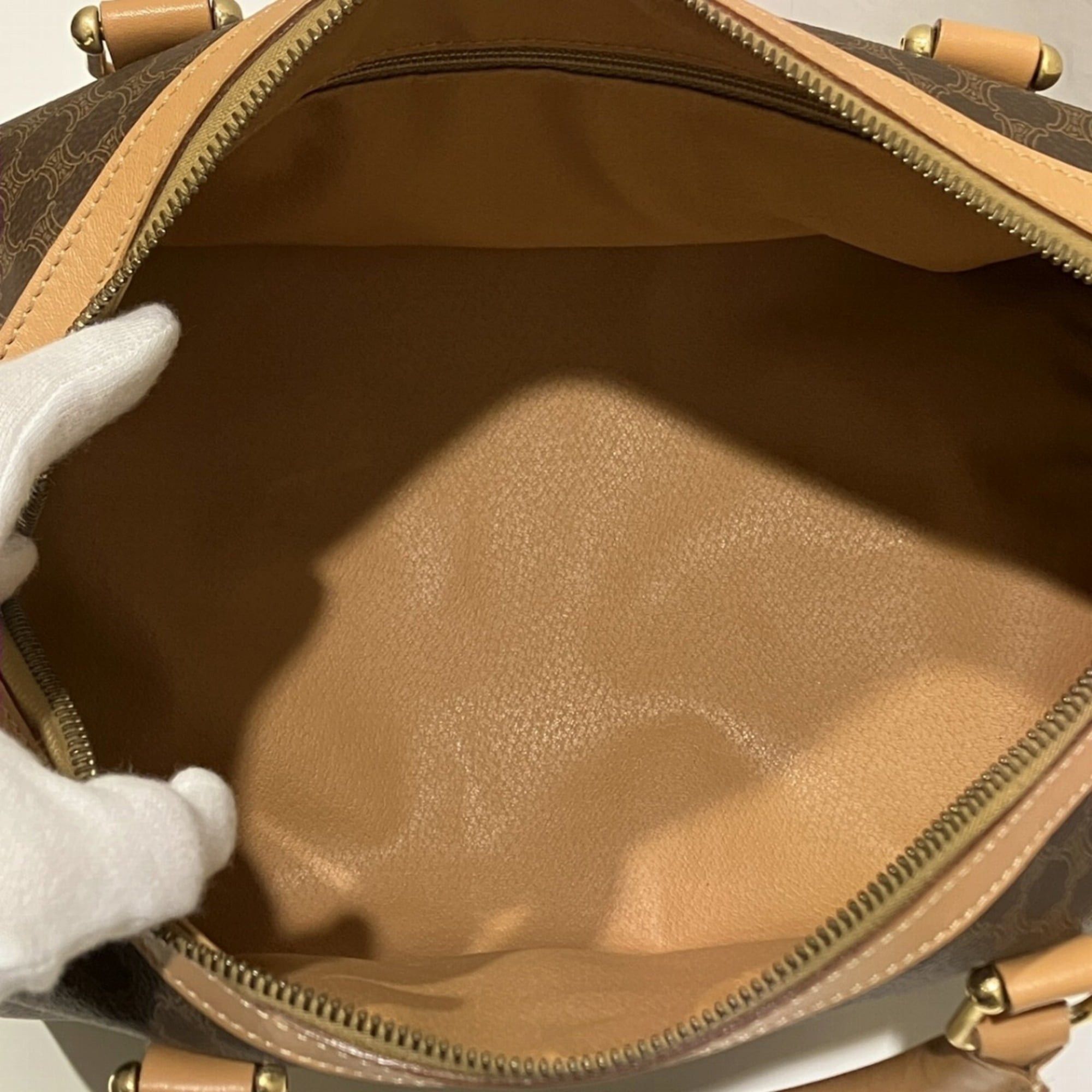 Celine Celine Boston Bag in Macadam Leather - Free Shipping Size ONE SIZE - 5 Thumbnail