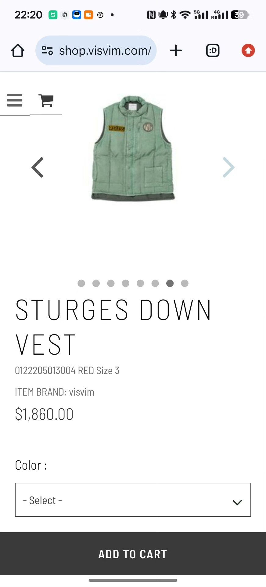 Visvim VISVIM 22AW STURGES DOWN VEST Size US L / EU 52-54 / 3 - 8 Thumbnail