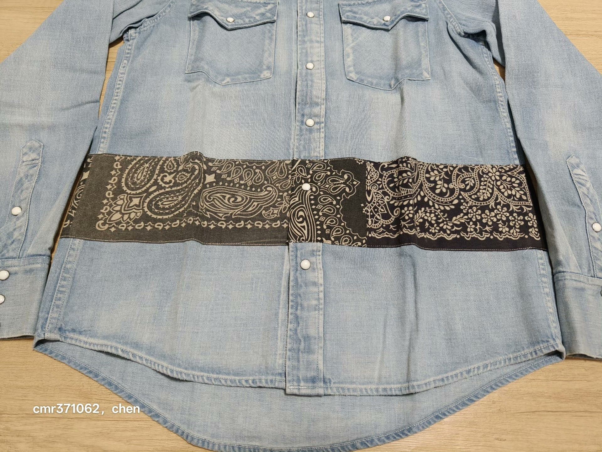 Visvim visvim 18SS Bandana Border Denim Shirt Size US S / EU 44-46 / 1 - 2 Thumbnail