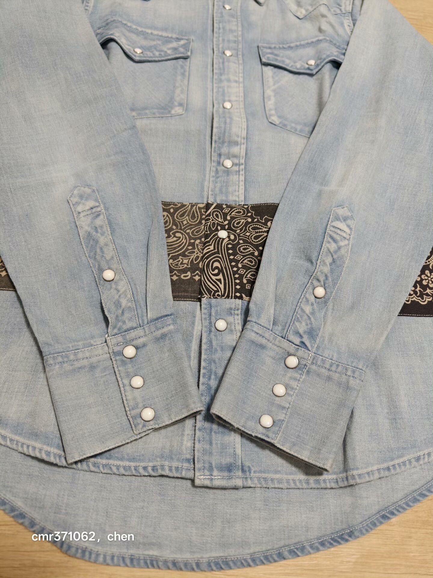 Visvim visvim 18SS Bandana Border Denim Shirt Size US S / EU 44-46 / 1 - 3 Thumbnail