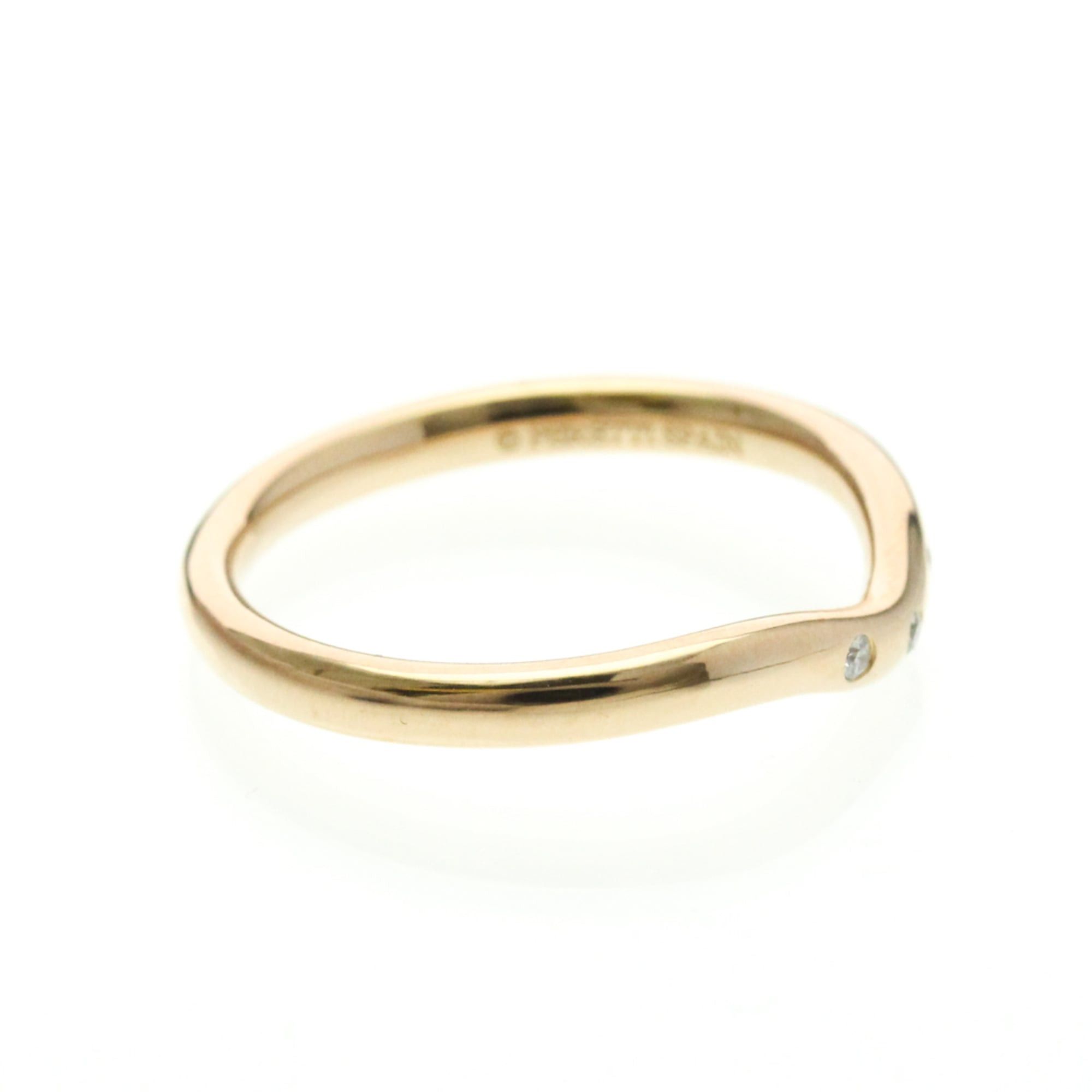 Tiffany & Co. Tiffany Curved Band Ring With 3 Diamonds Pink Gold (18K) Fashion Diamond Band Ring Pink Gold Size ONE SIZE - 4 Thumbnail