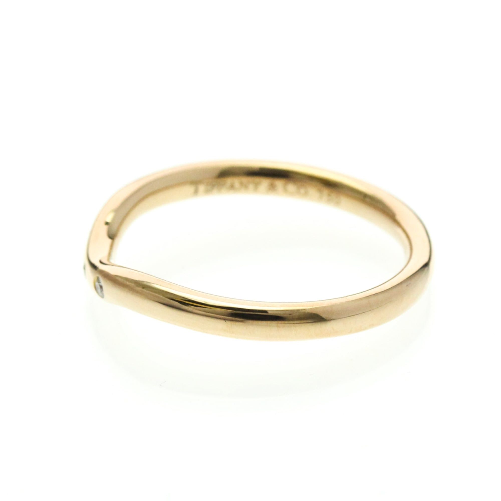 Tiffany & Co. Tiffany Curved Band Ring With 3 Diamonds Pink Gold (18K) Fashion Diamond Band Ring Pink Gold Size ONE SIZE - 2 Thumbnail