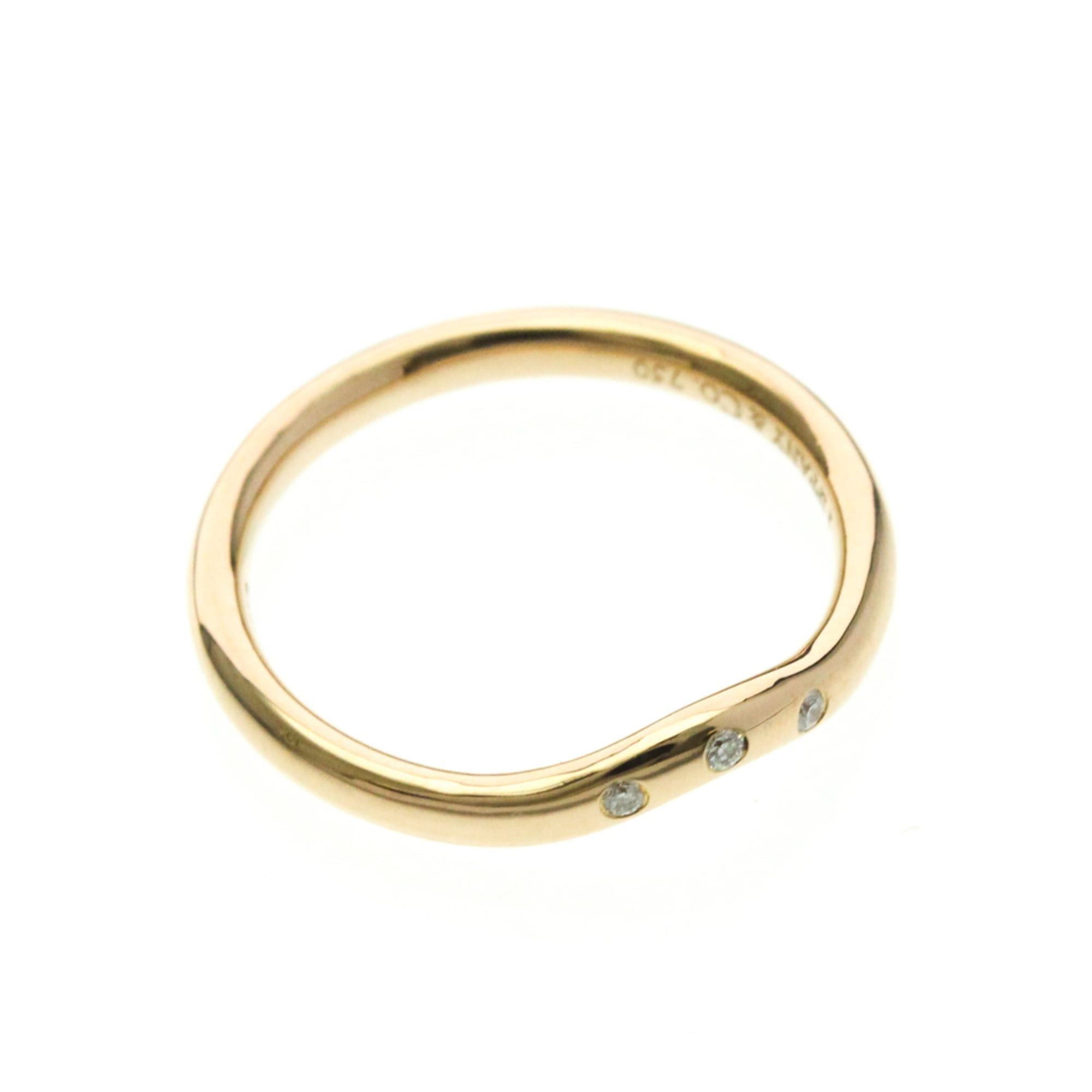 Tiffany & Co. Tiffany Curved Band Ring With 3 Diamonds Pink Gold (18K) Fashion Diamond Band Ring Pink Gold Size ONE SIZE - 9 Thumbnail