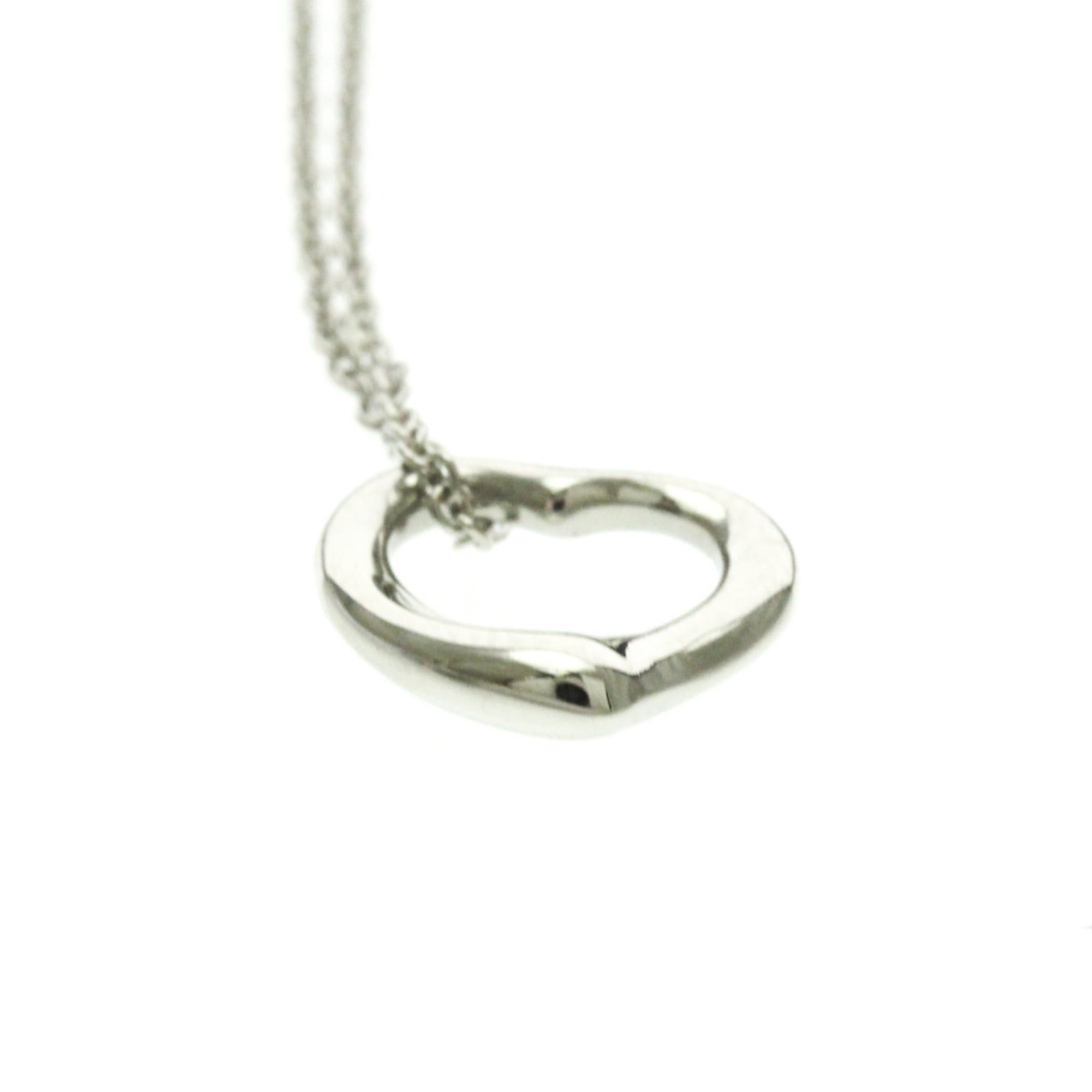 Tiffany & Co. Tiffany Open Heart Platinum No Stone Men,Women Fashion Pendant Necklace (Silver) Size ONE SIZE - 4 Thumbnail