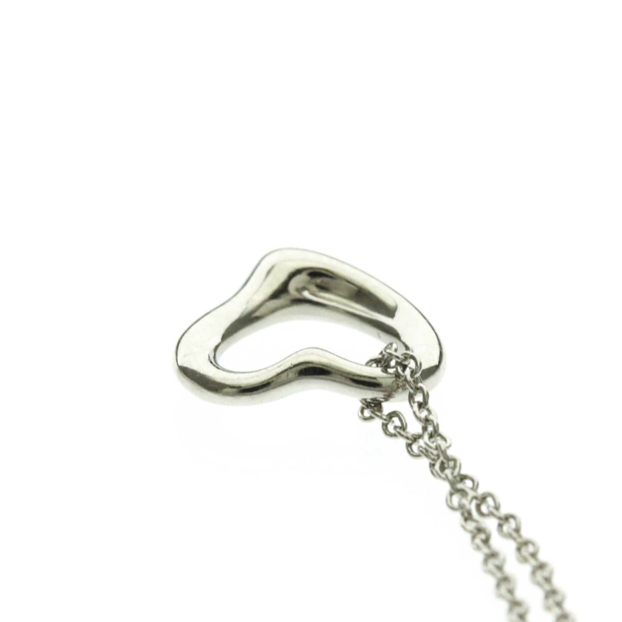 Tiffany & Co. Tiffany Open Heart Platinum No Stone Men,Women Fashion Pendant Necklace (Silver) Size ONE SIZE - 6 Thumbnail