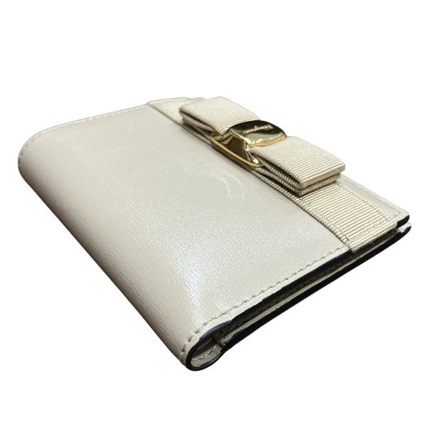 Salvatore Ferragamo Salvatore Ferragamo Salvatore Ferragamo Vara Bow Calf Leather Compact Wallet Leather Short Wallet JP-22-E009 DUTY FREE for USA Size ONE SIZE - 7 Thumbnail