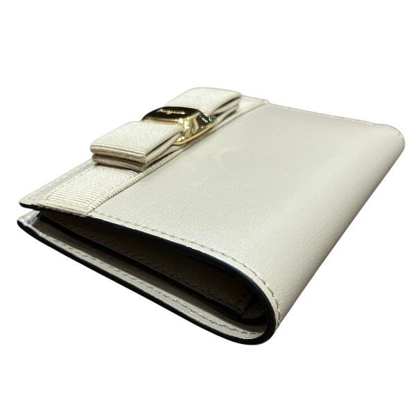 Salvatore Ferragamo Salvatore Ferragamo Salvatore Ferragamo Vara Bow Calf Leather Compact Wallet Leather Short Wallet JP-22-E009 DUTY FREE for USA Size ONE SIZE - 8 Thumbnail