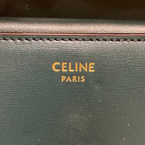 Celine Celine Celine Triomphe Small Flap Calf Leather Wallet Leather Short Wallet 10D783DPU31AN DUTY FREE for USA Size ONE SIZE - 4 Thumbnail