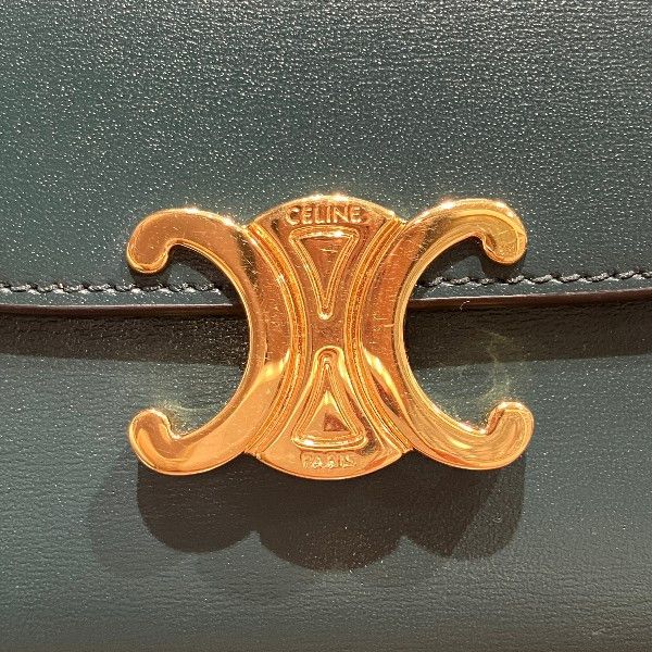 Celine Celine Celine Triomphe Small Flap Calf Leather Wallet Leather Short Wallet 10D783DPU31AN DUTY FREE for USA Size ONE SIZE - 7 Thumbnail
